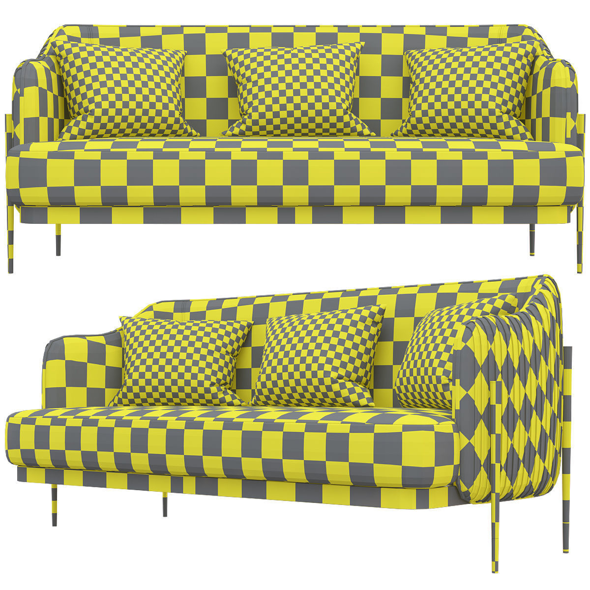 capital collection oxford sofa 3d model Low-poly 3D model_4