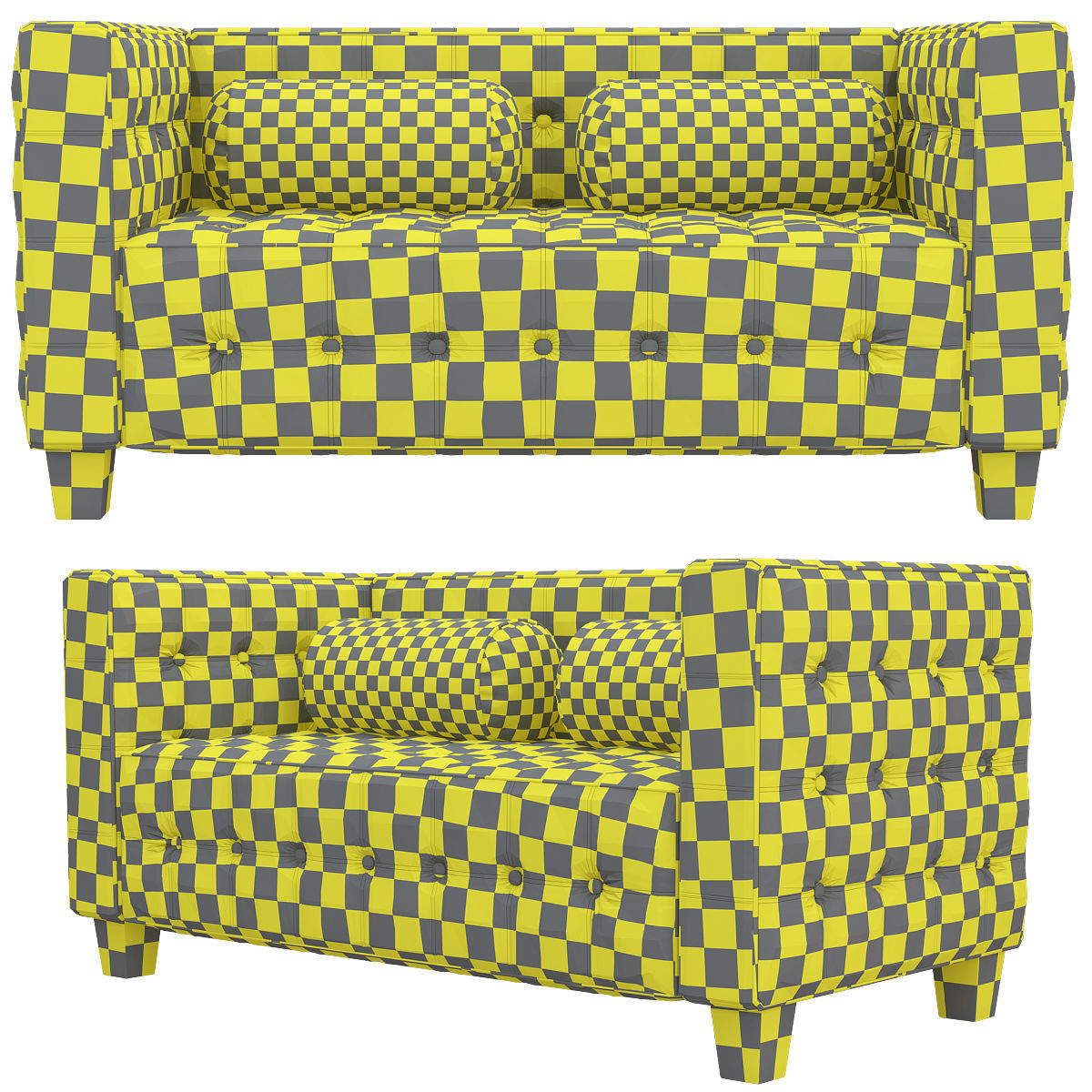 El Sillon Kubus de Lilly Reich Josef Hoffmann 3d model Low-poly 3D model_6