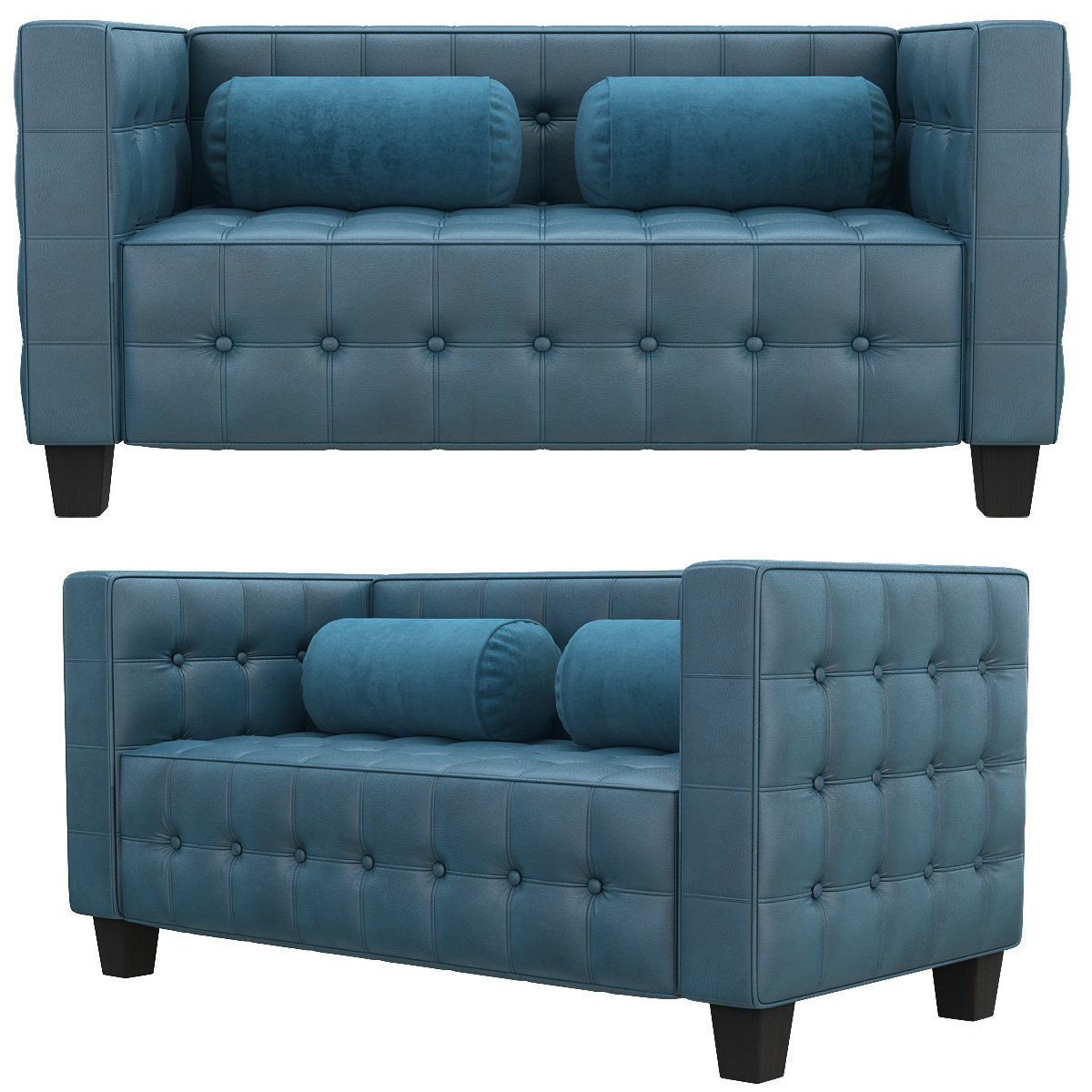 El Sillon Kubus de Lilly Reich Josef Hoffmann 3d model Low-poly 3D model_1