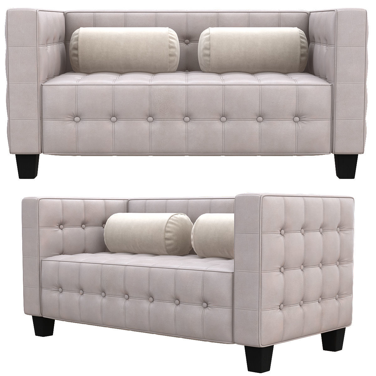 El Sillon Kubus de Lilly Reich Josef Hoffmann 3d model Low-poly 3D model_2