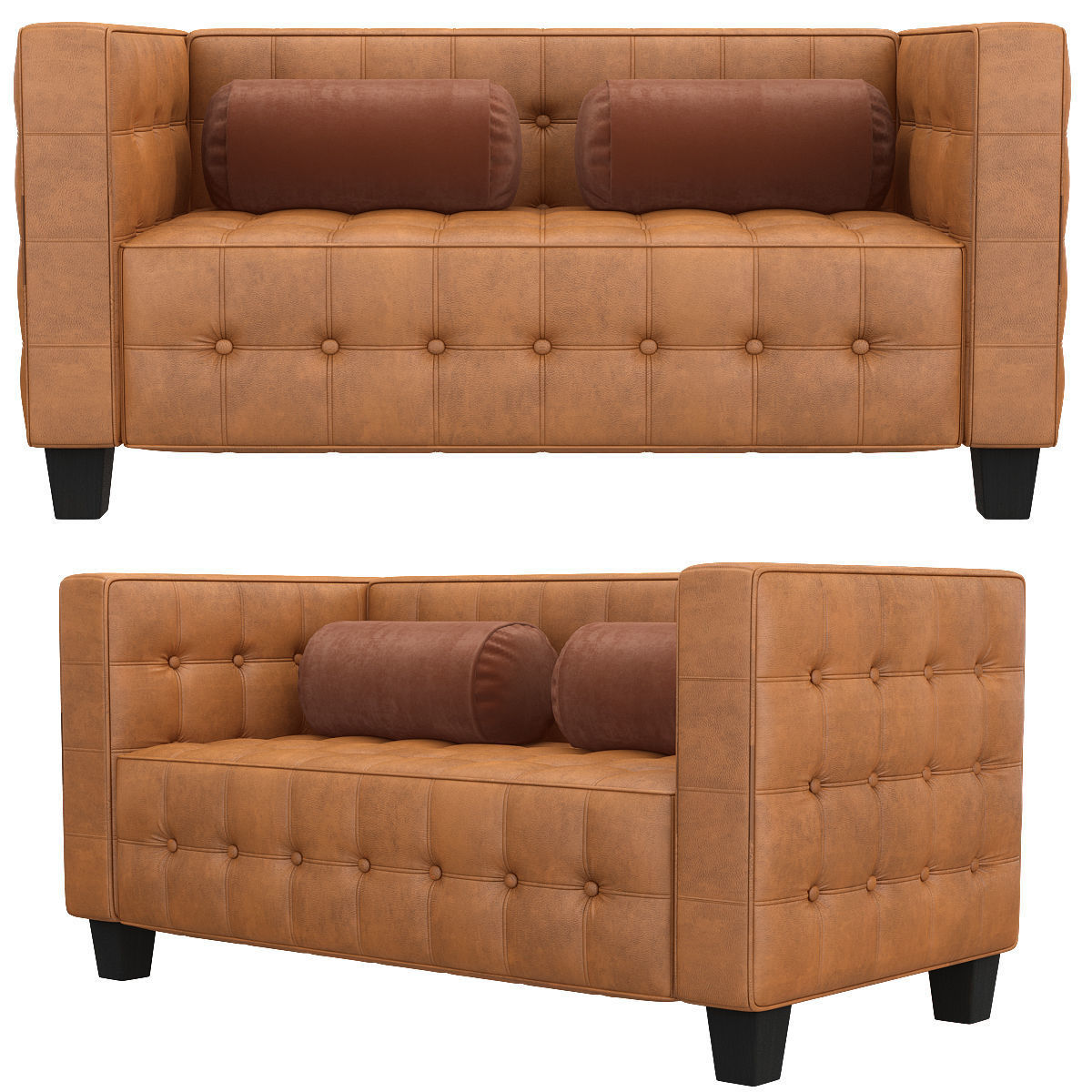 El Sillon Kubus de Lilly Reich Josef Hoffmann 3d model Low-poly 3D model_3