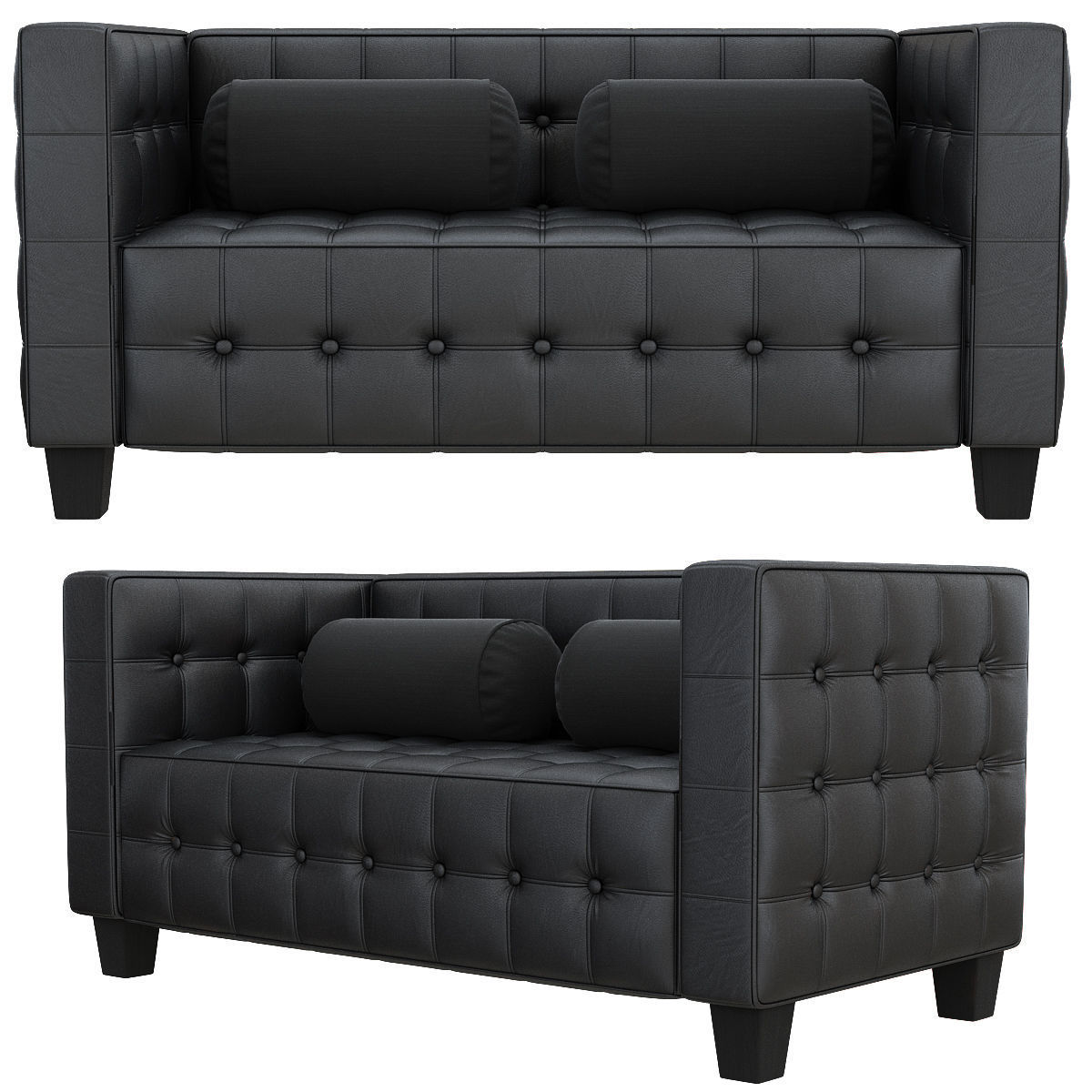 El Sillon Kubus de Lilly Reich Josef Hoffmann 3d model Low-poly 3D model_4