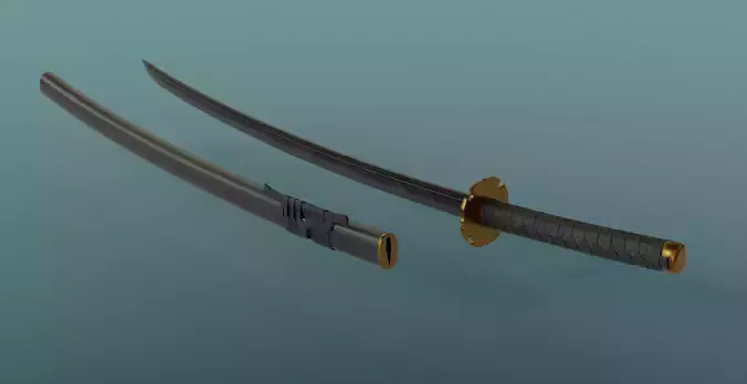 Katana With 4k Textures 3D model
