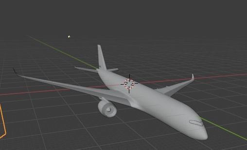  Airbus A350-900 Low-poly 3D model_3