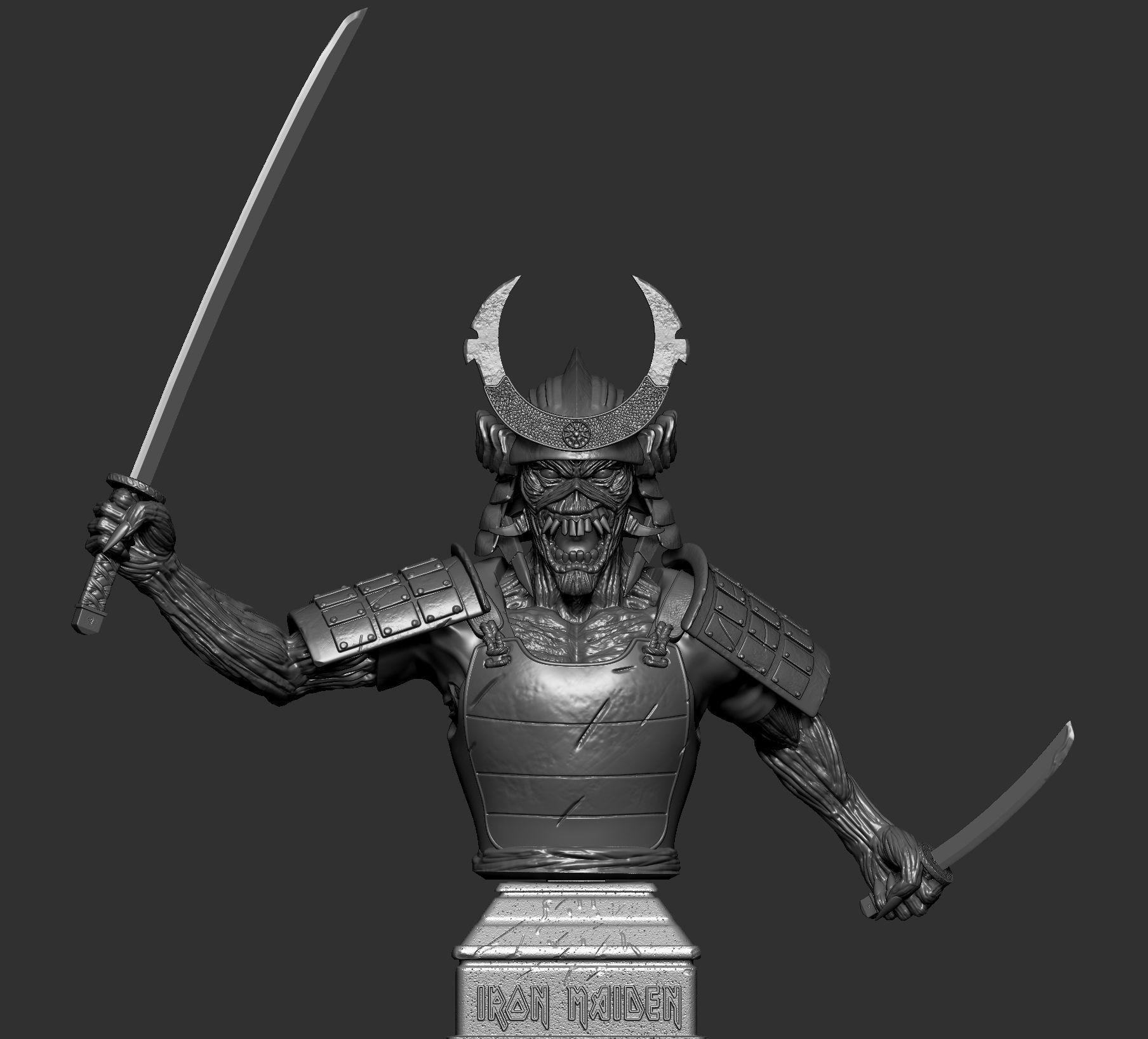 senjutsu busto 3D print model_5