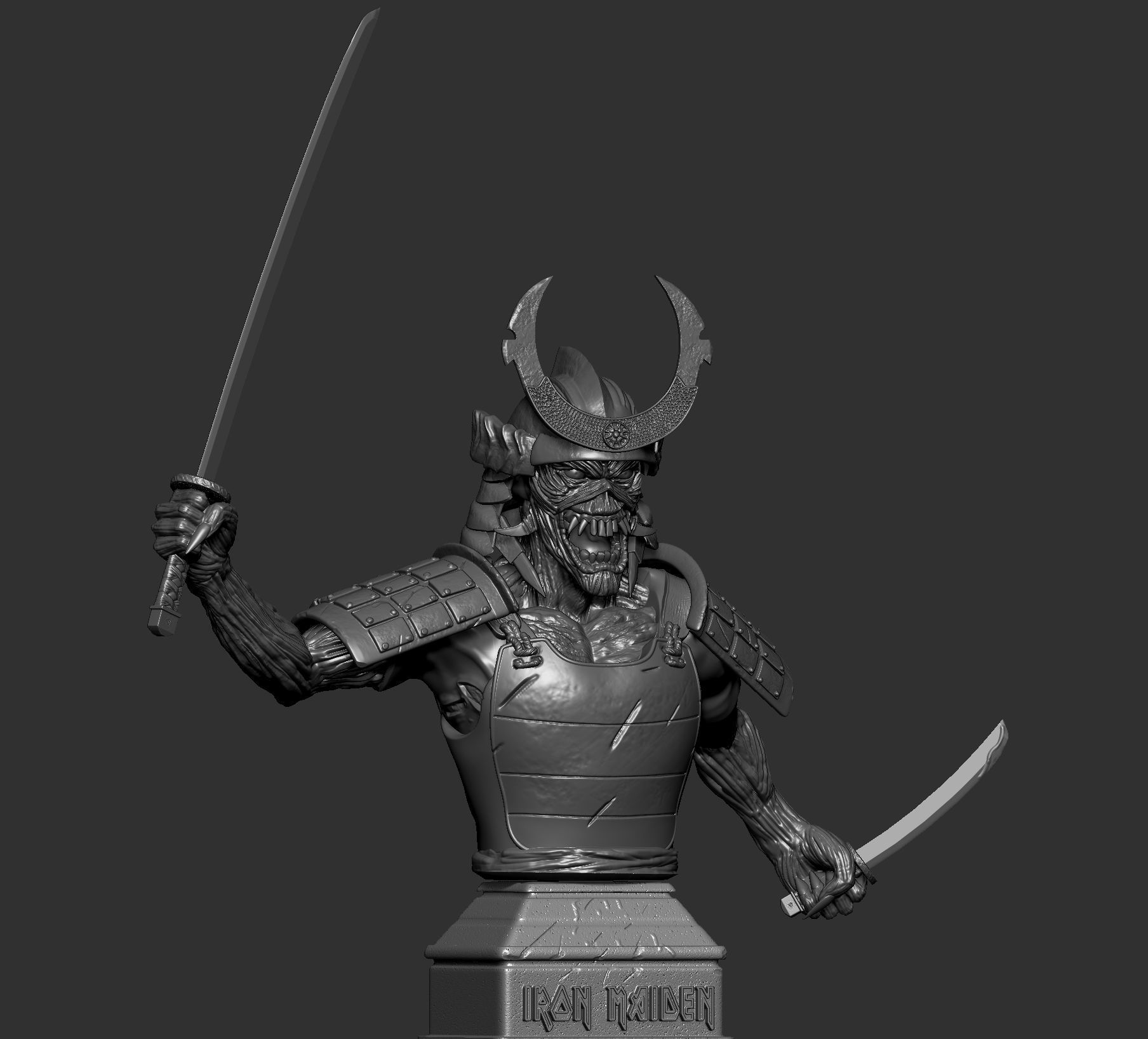 senjutsu busto 3D print model_6