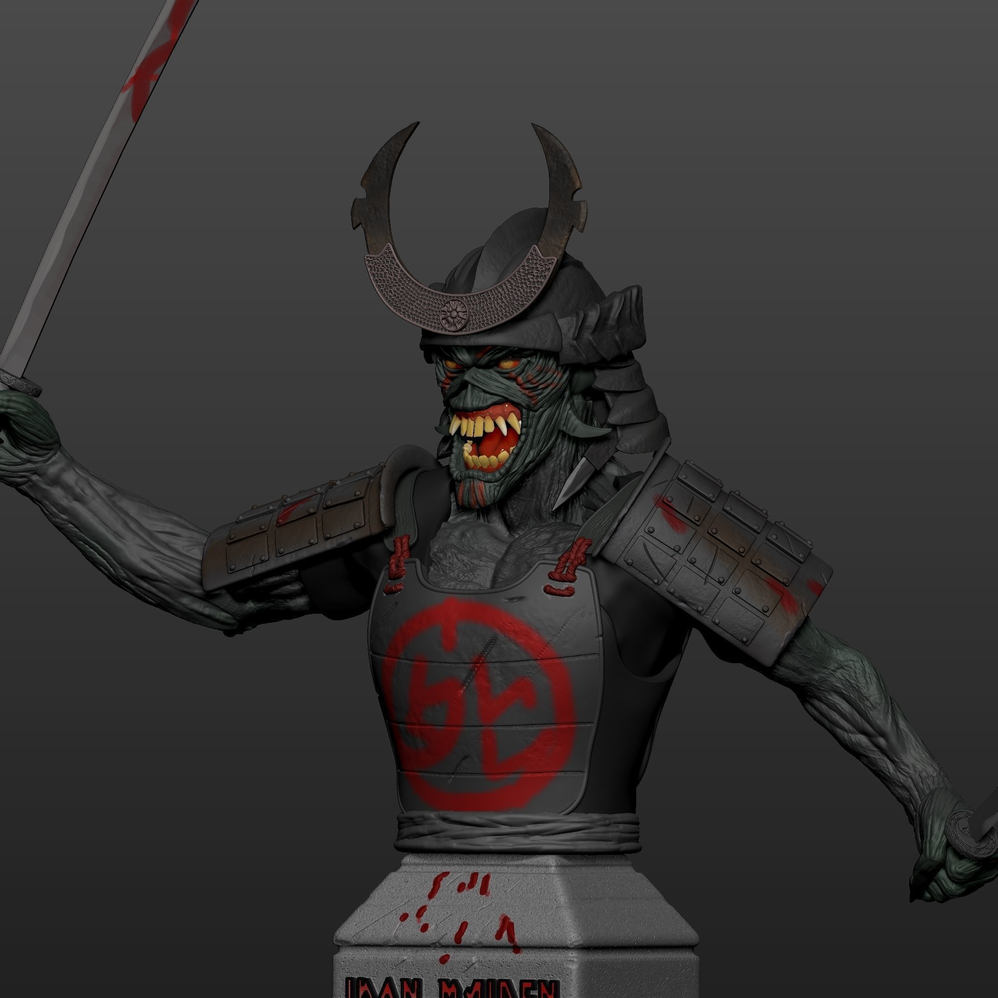 senjutsu busto 3D print model_2