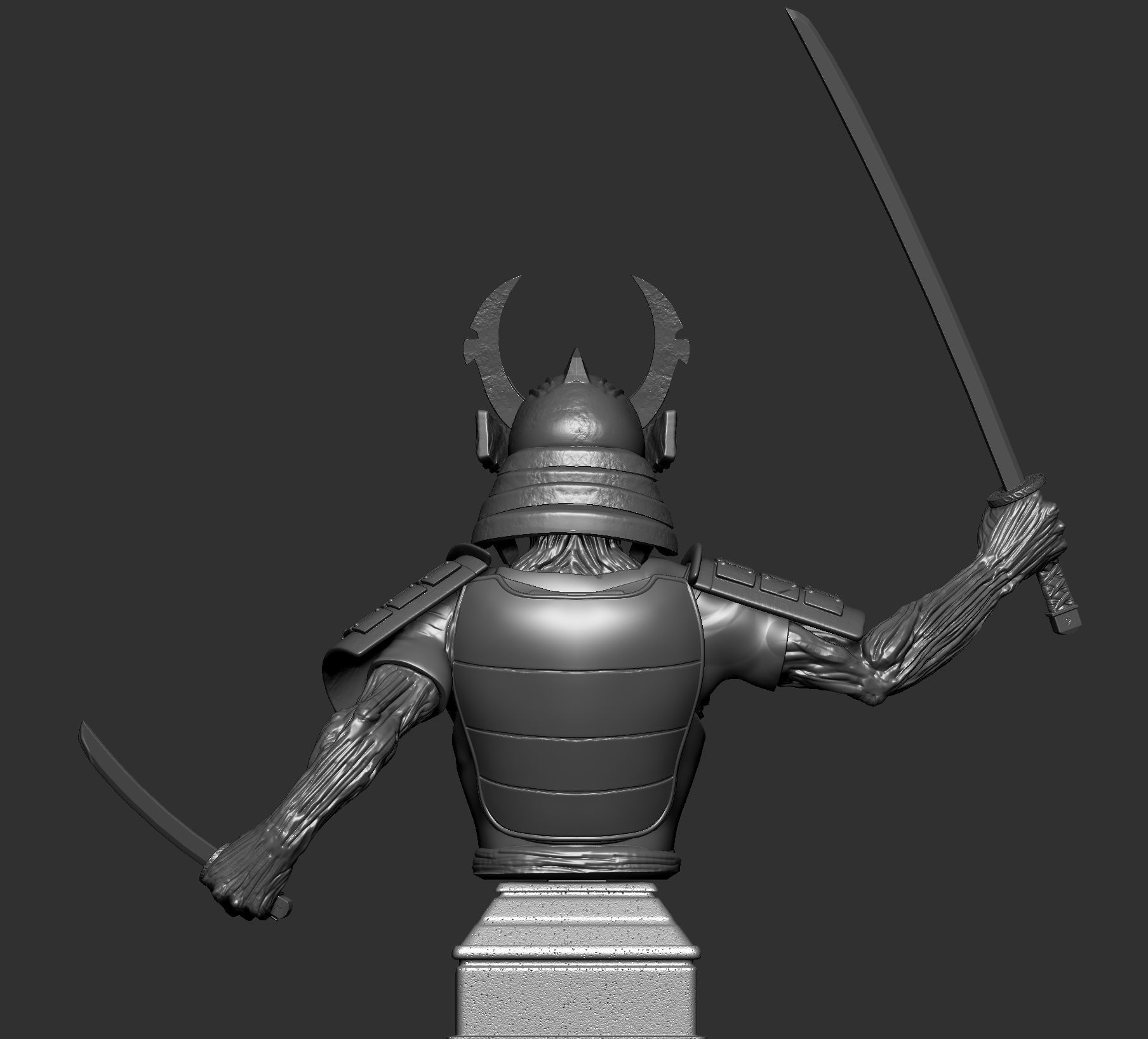 senjutsu busto 3D print model_9