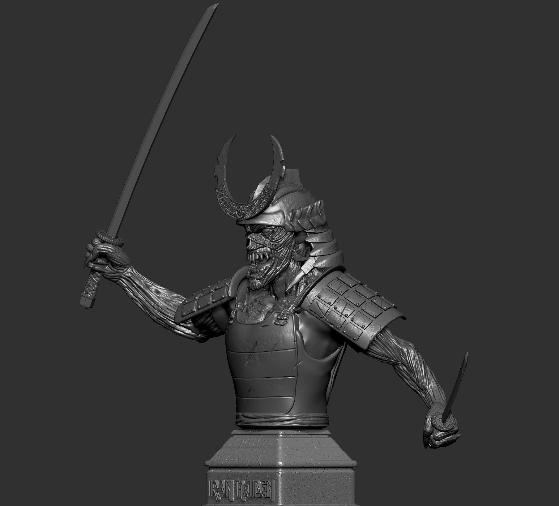 senjutsu busto 3D print model_11