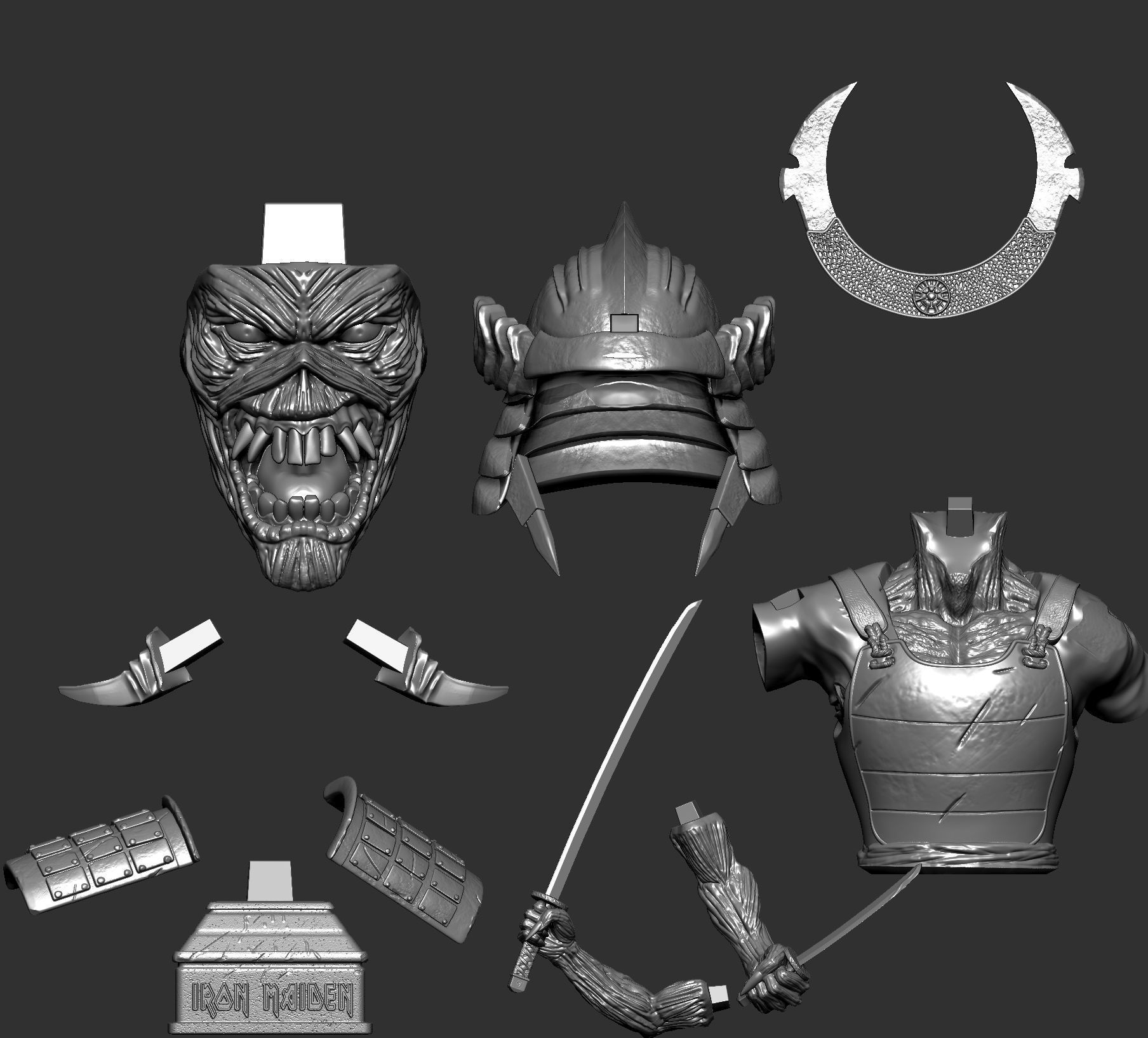 senjutsu busto 3D print model_4