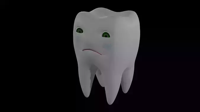A Cartoon Tooth with Eye Rig and Shape Keys
