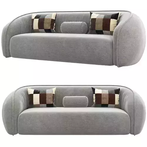 Louna Plush Sofa 3d model