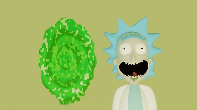 Rick Sanchez and portal 3D model