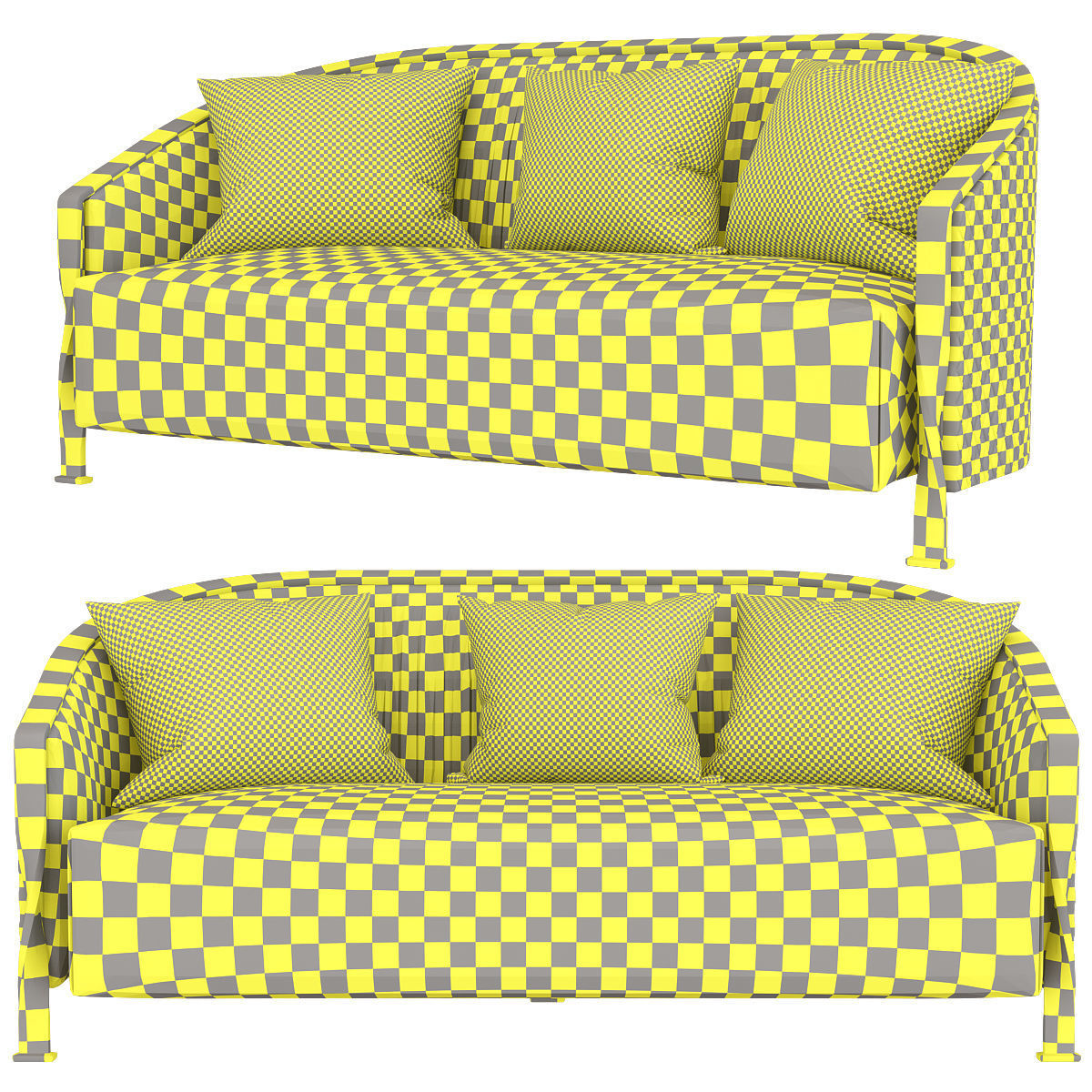 Luxury sofa 3d model Low-poly 3D model_5