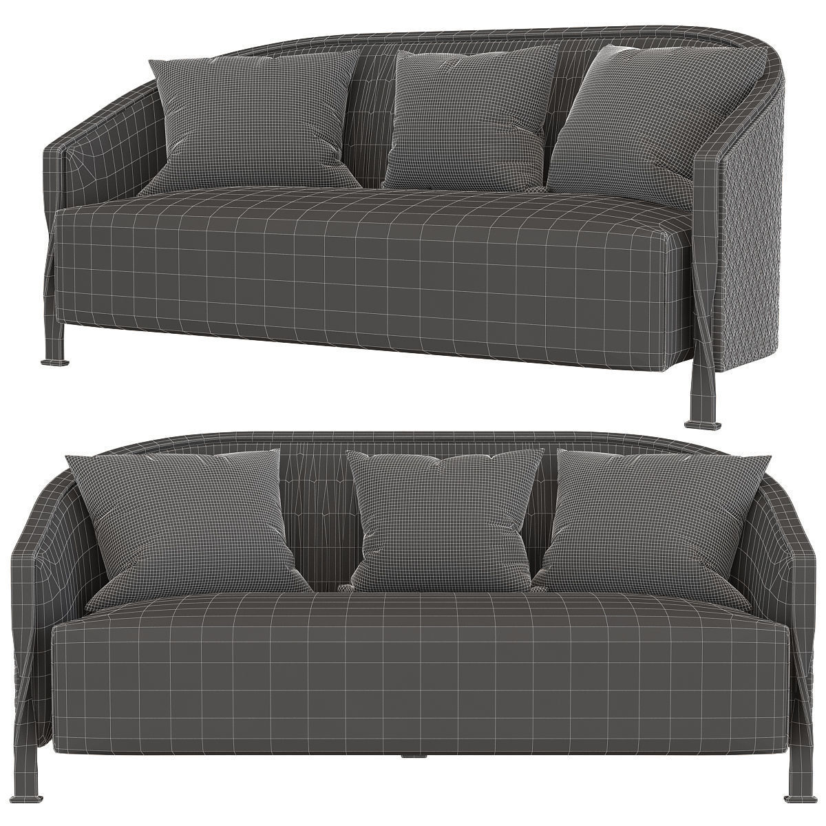 Luxury sofa 3d model Low-poly 3D model_4