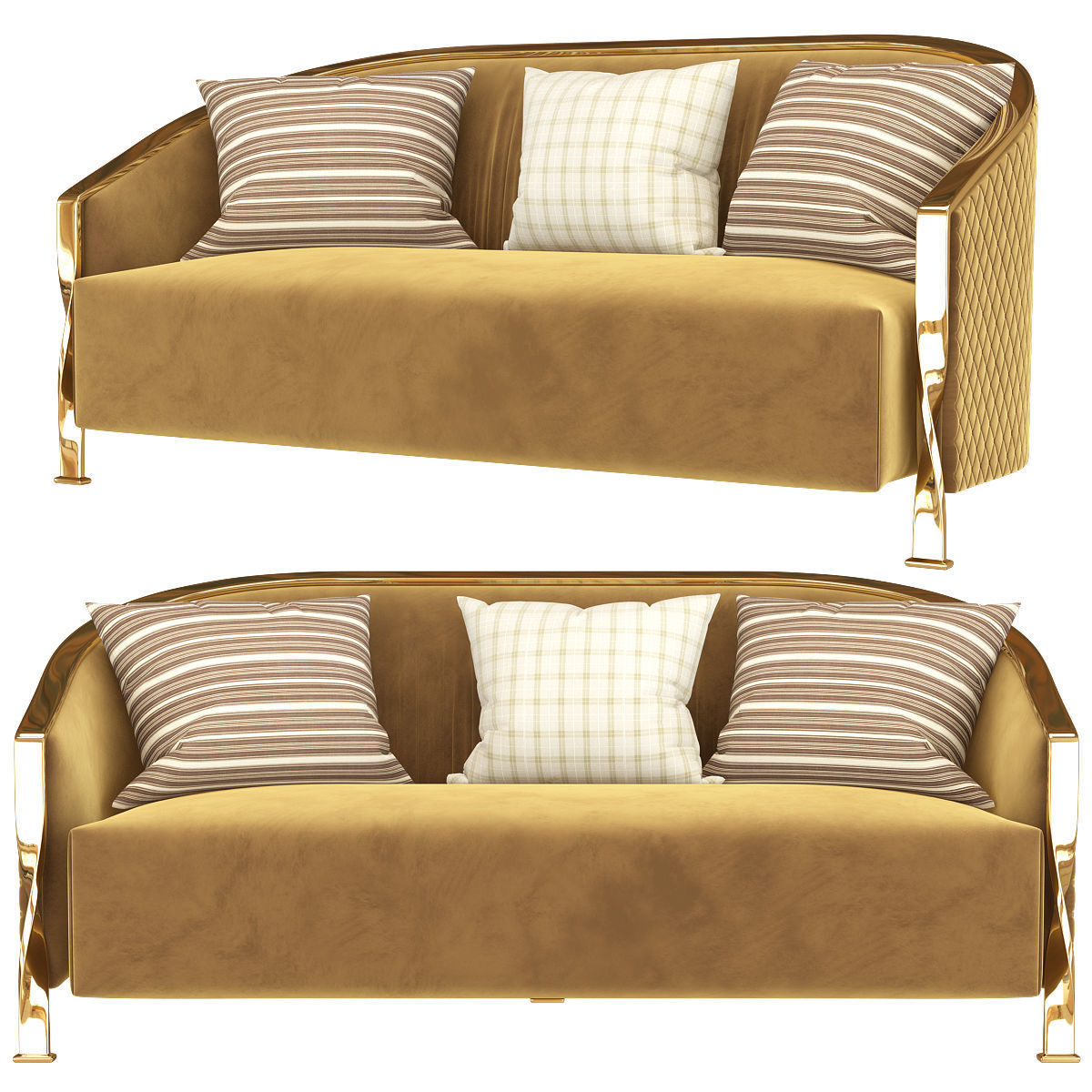 Luxury sofa 3d model Low-poly 3D model_2