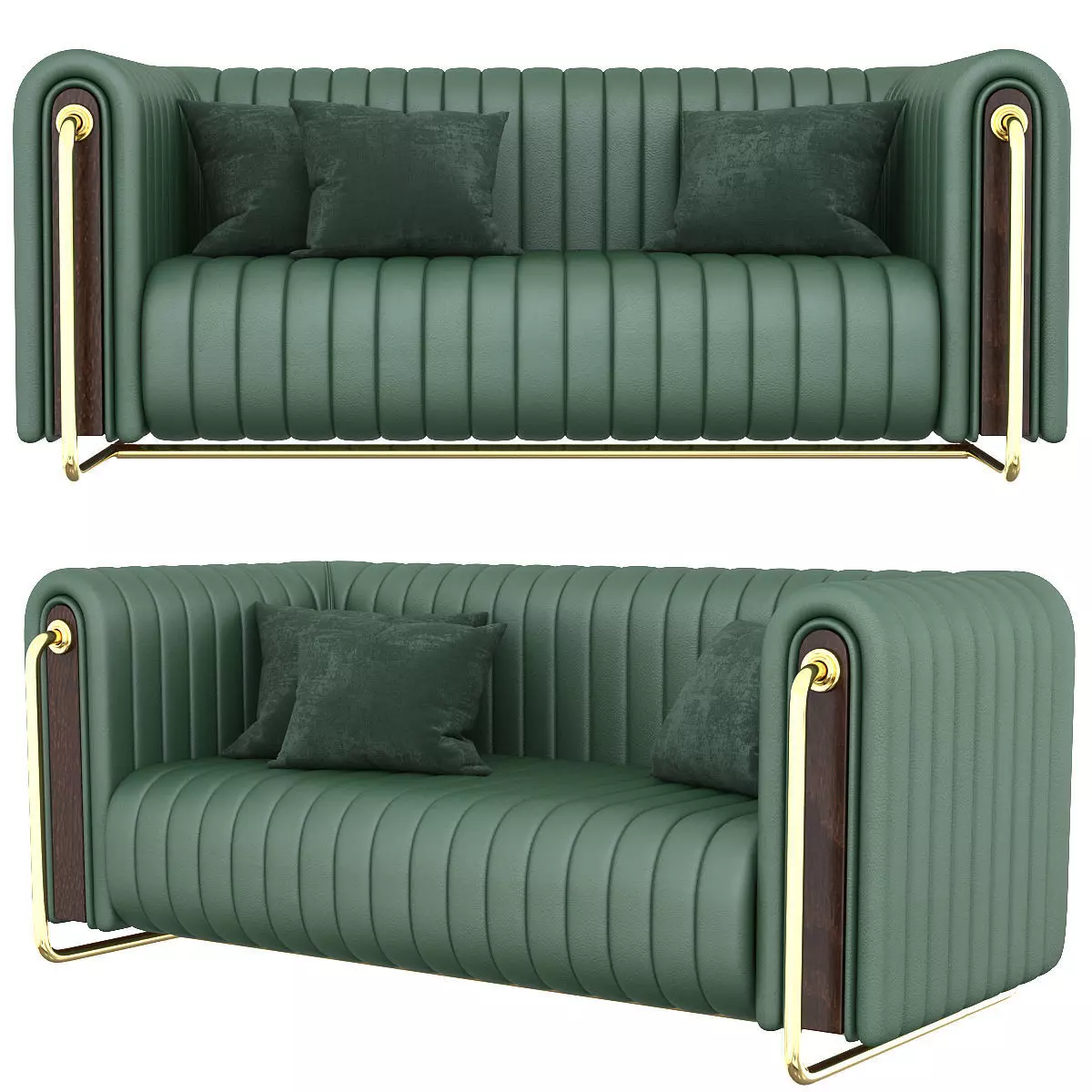 Rivers sofa 3d model Low-poly 3D model