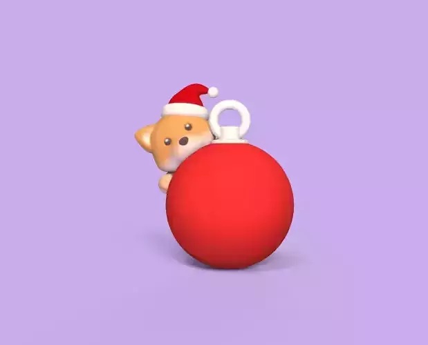 Xmas Fox Ornament 3D print model