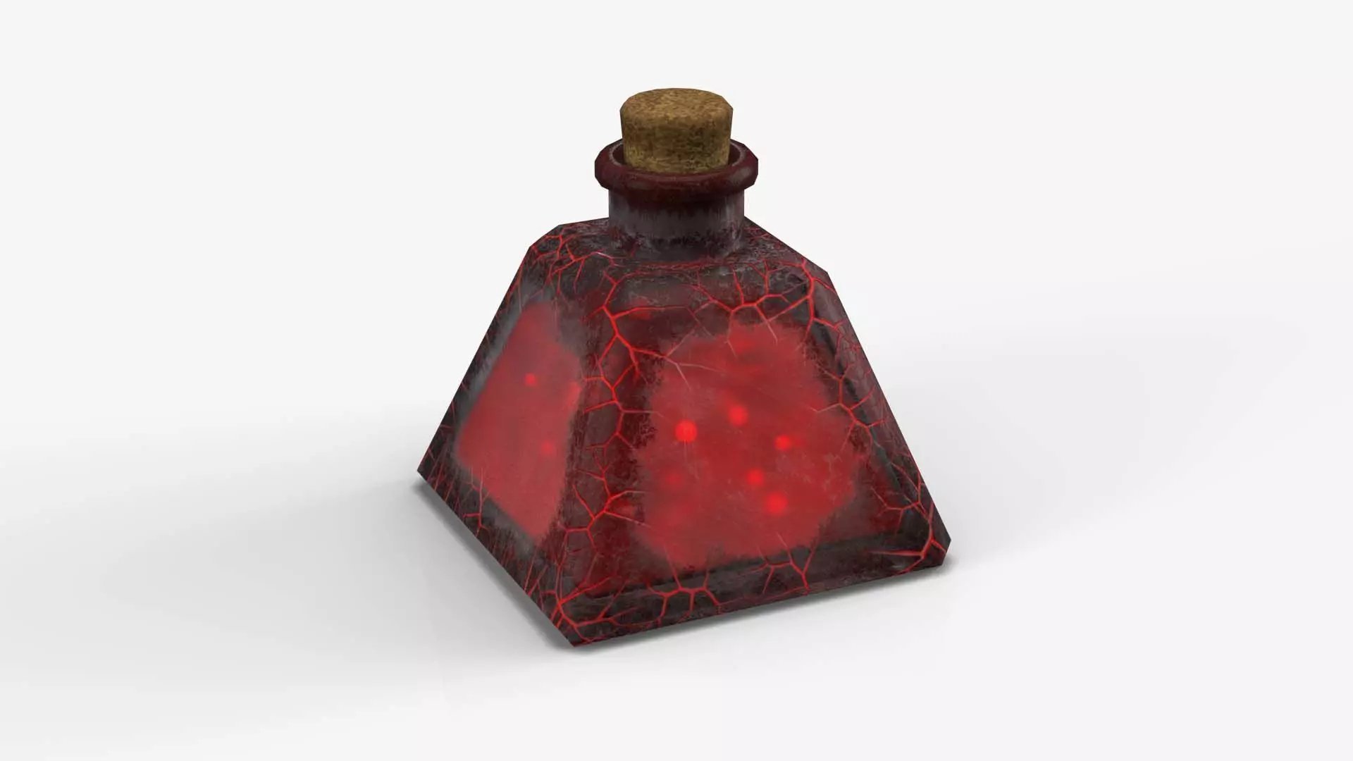 Stylized Magic Potion Bottle Low-poly 3D model_0