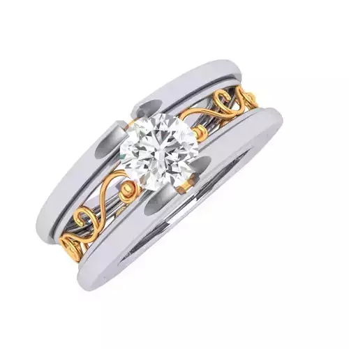 Gold filigree Ring 3d model printable jewely cam 3D print model