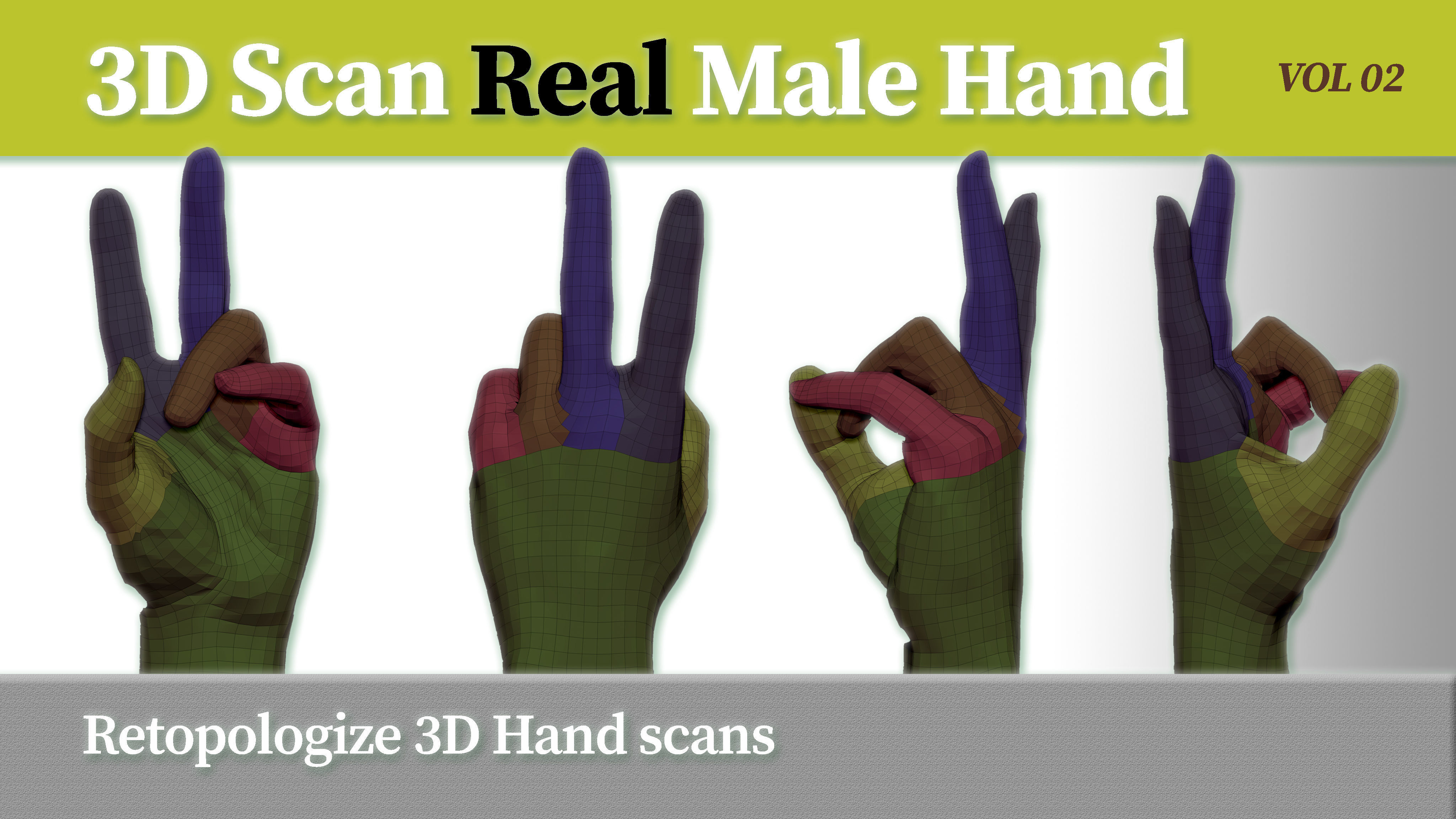 3D Scan of Real Male Hand VOL 02 3D print model_2