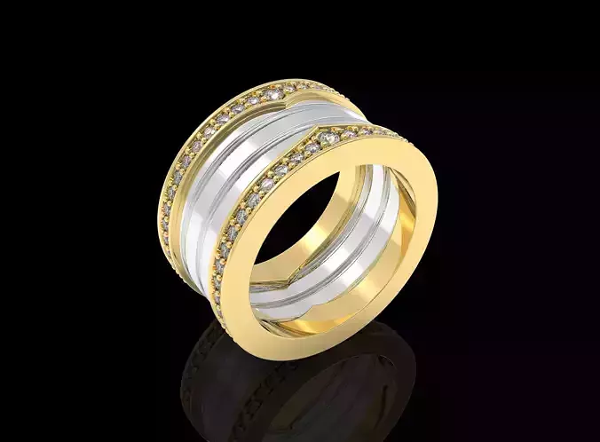 Fashion Bulgari ring  stl formal ready for printing