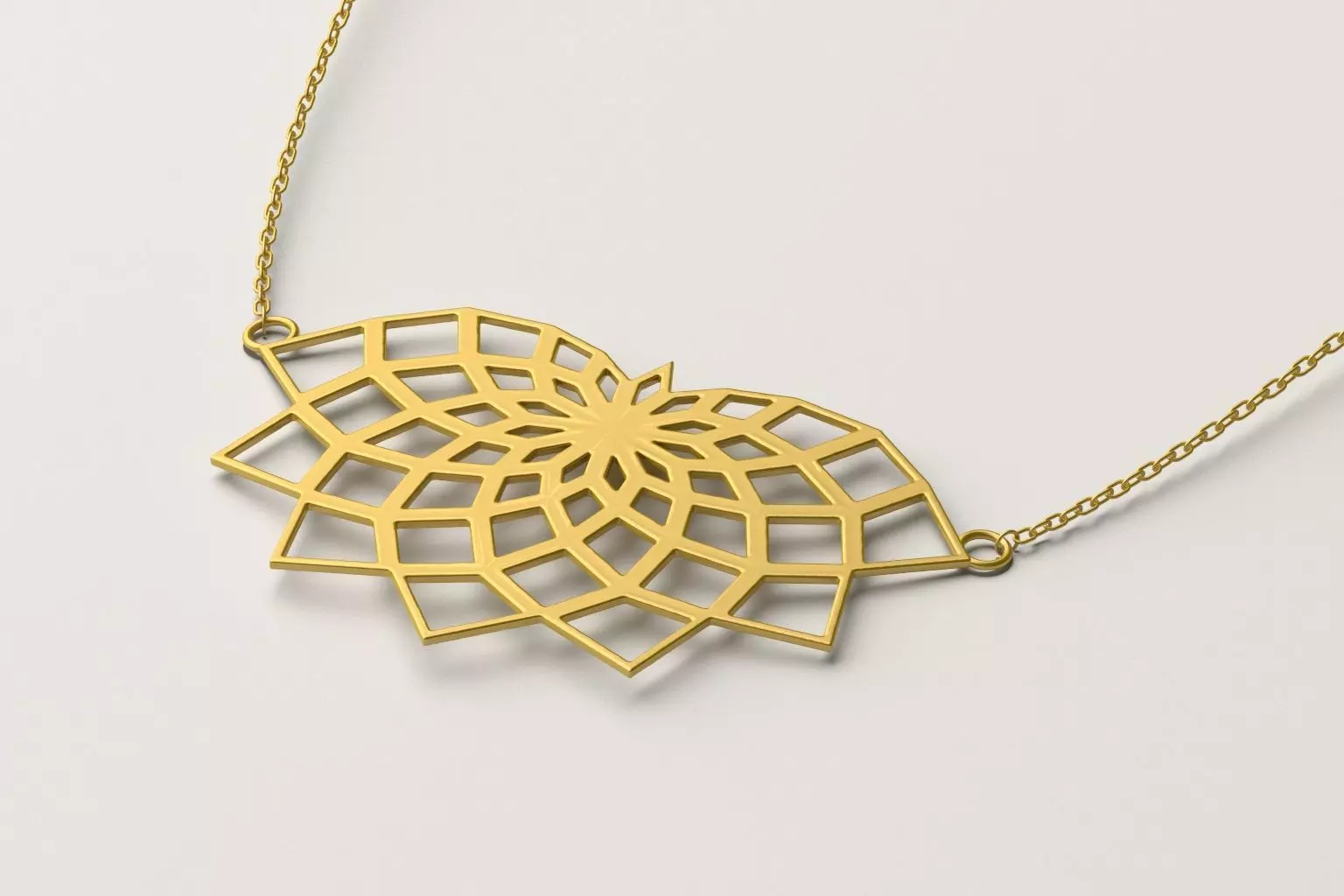 Eslimi pendant jewelry gold necklace 05 3D print model