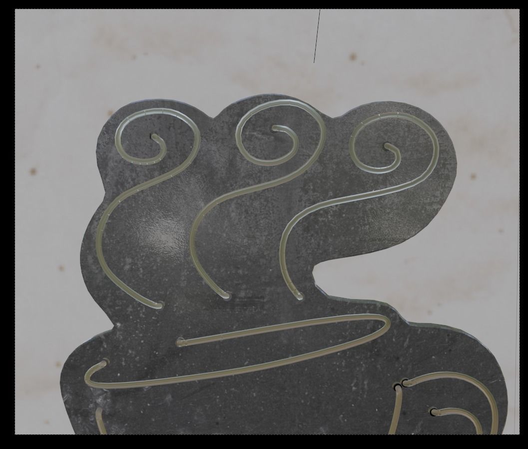 Neon 3D Model 10 - Coffee Low-poly 3D model_9