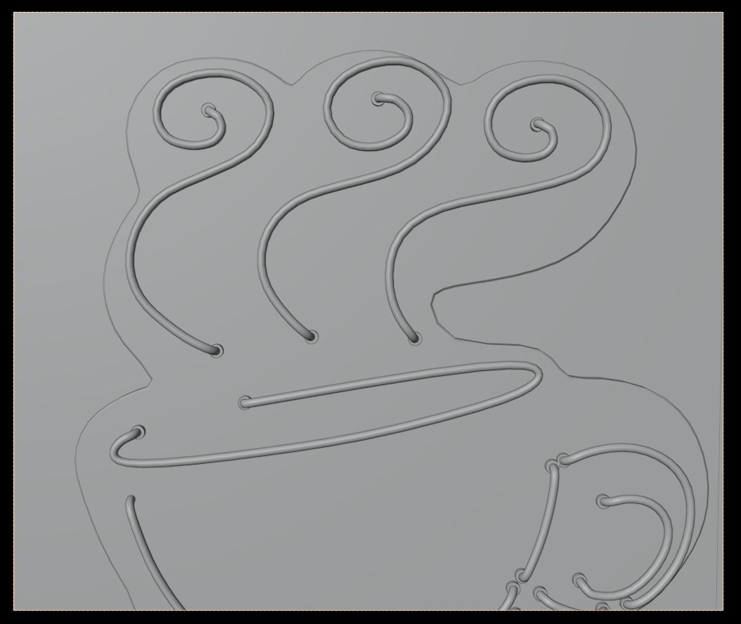 Neon 3D Model 10 - Coffee Low-poly 3D model_11