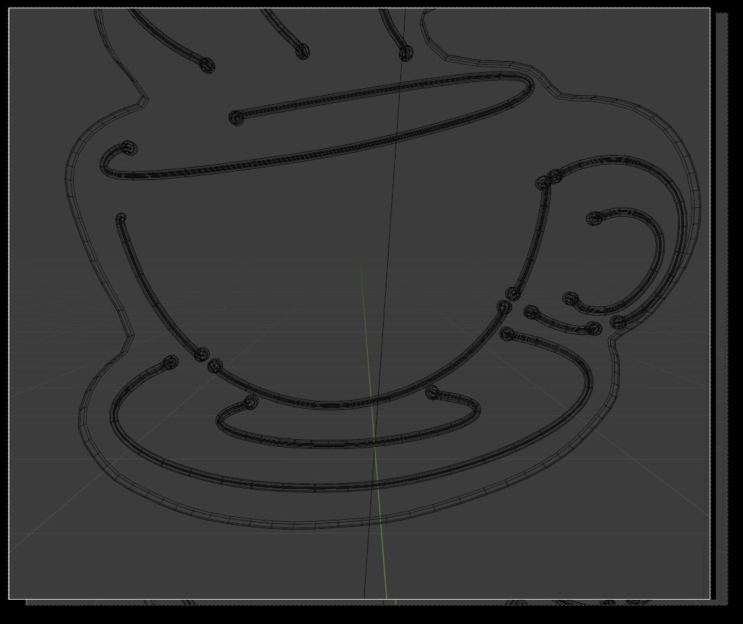 Neon 3D Model 10 - Coffee Low-poly 3D model_13