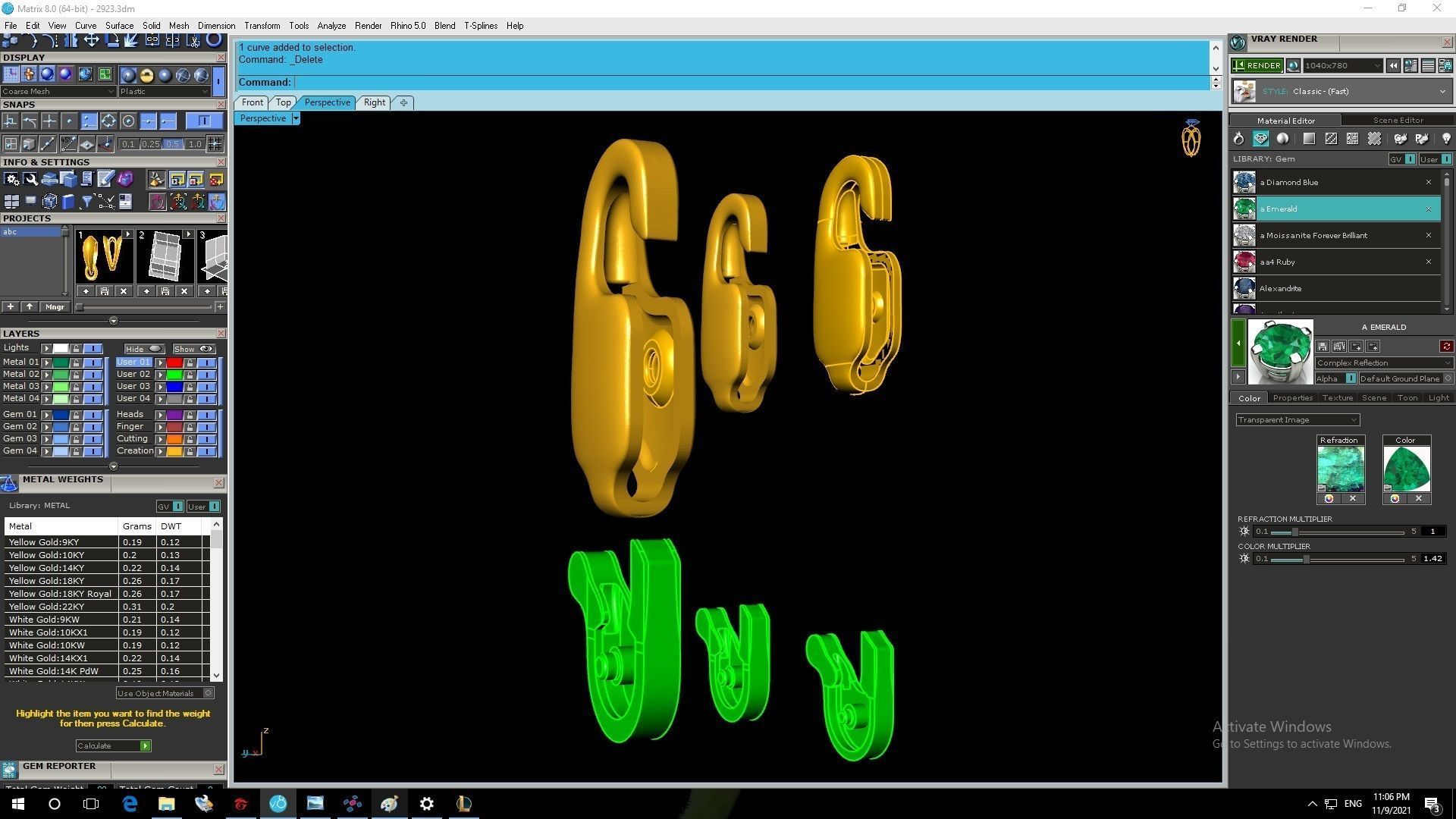 Oval Shape Jewelry Lock Clasp Connector  2923 3D print model_7