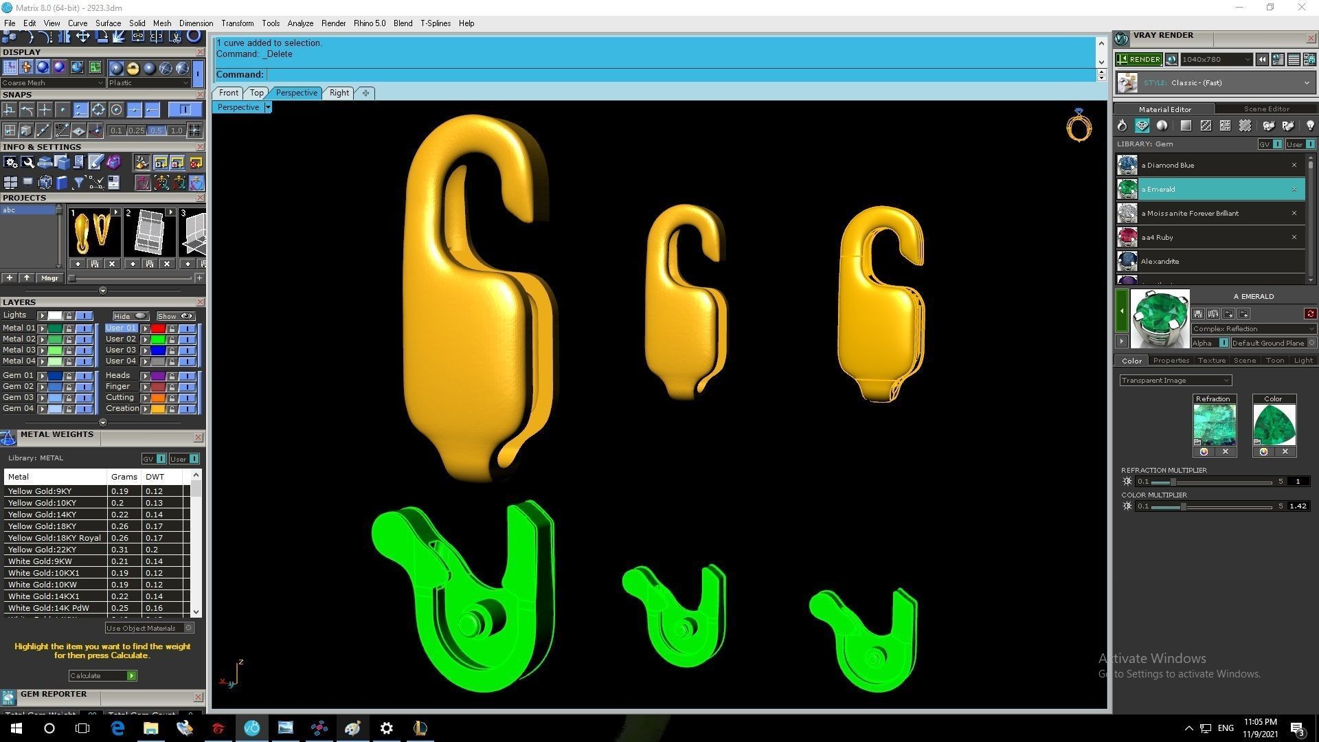 Oval Shape Jewelry Lock Clasp Connector  2923 3D print model_6