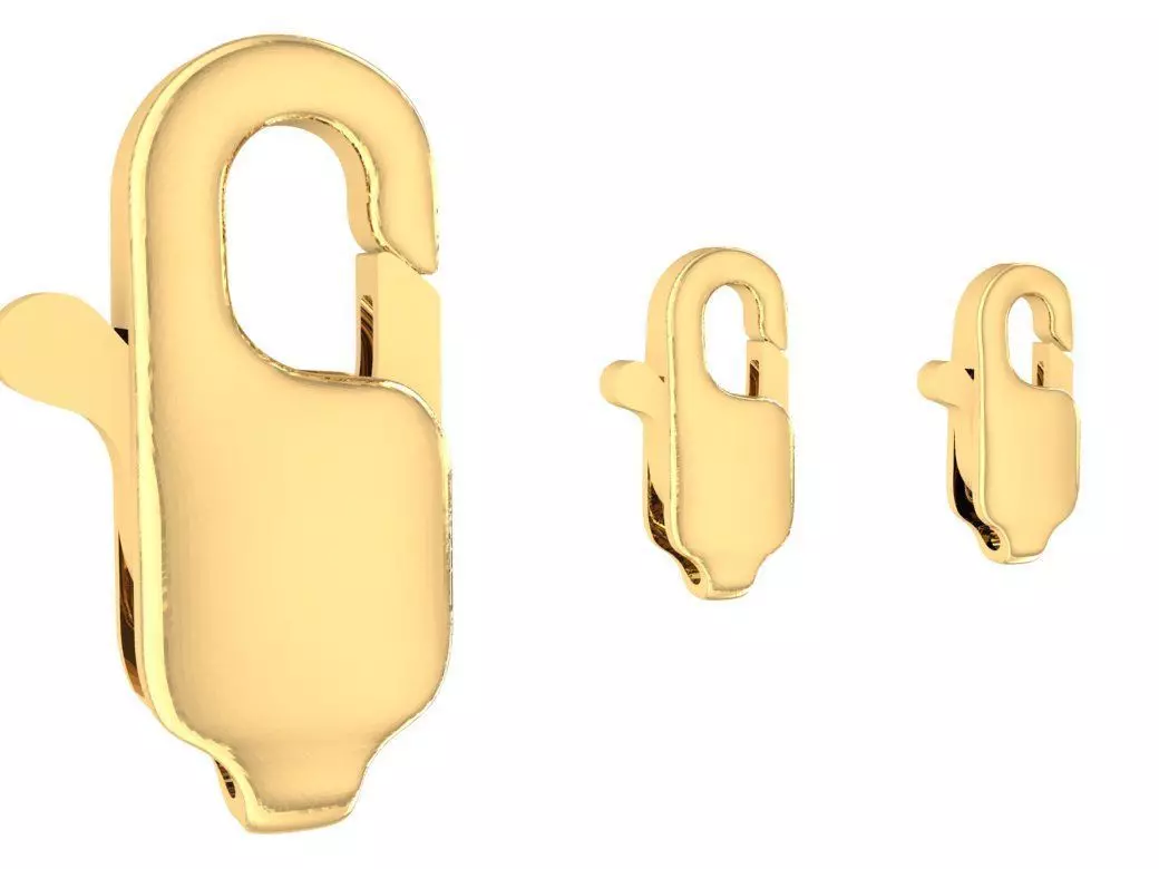 Oval Shape Jewelry Lock Clasp Connector  2923 3D print model_0