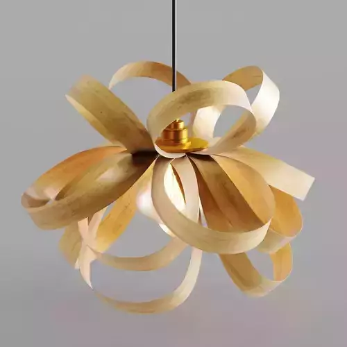 Skipper Oak Ceiling Mounted Pendant Light Fixture