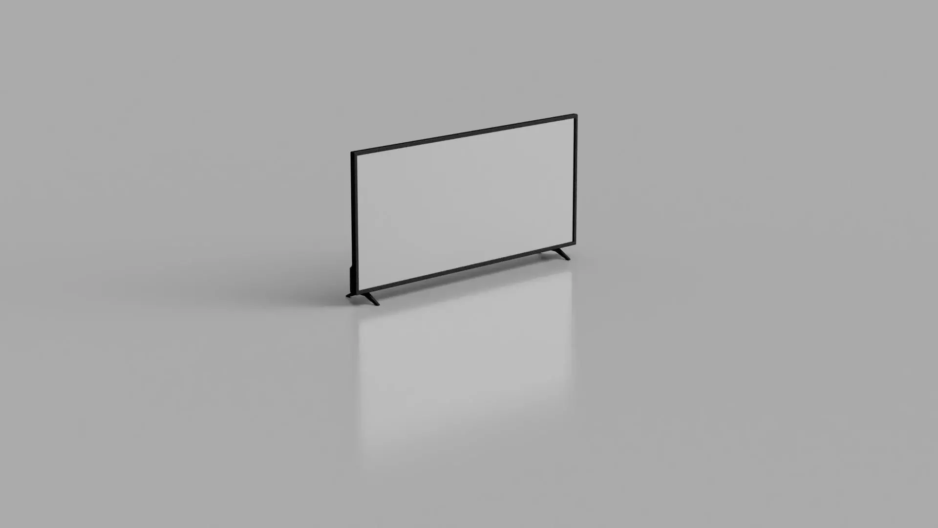 Television projection screen 3D model
