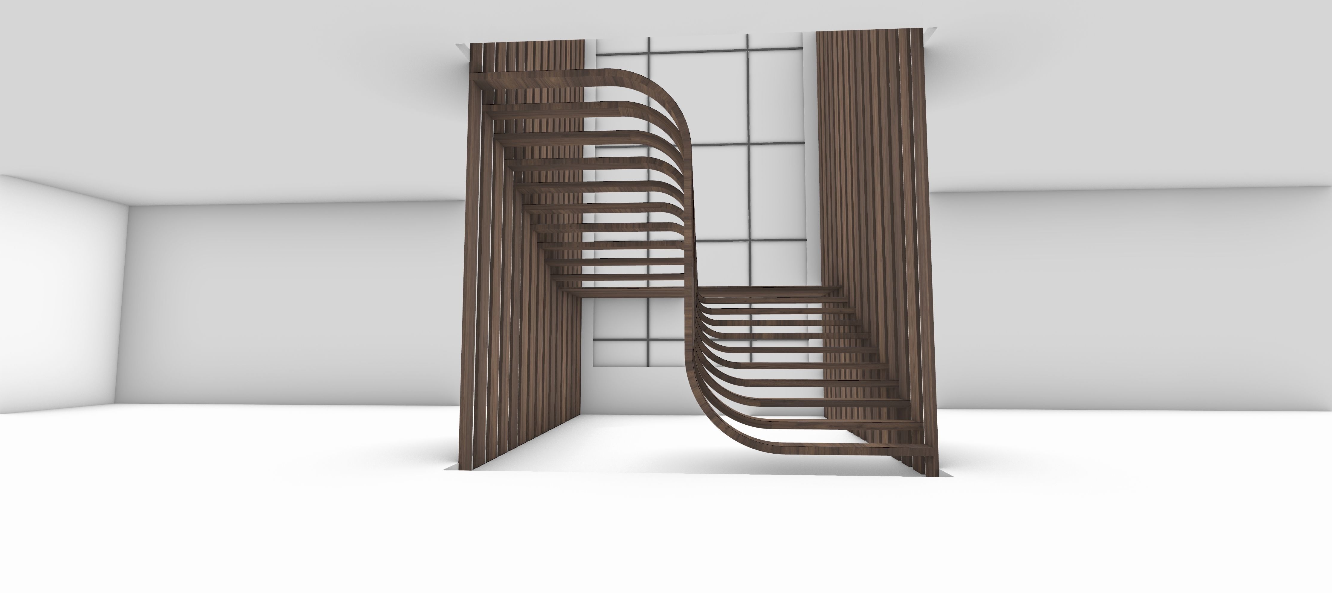 Parametric Stair 3D model_3