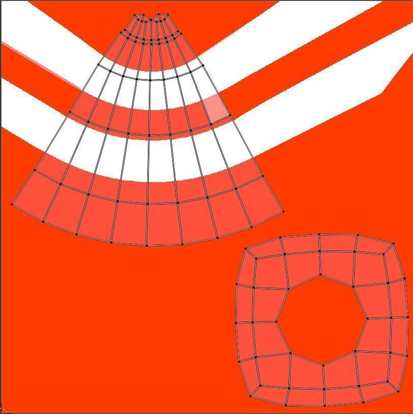 Traffic cone Low-poly 3D model_2