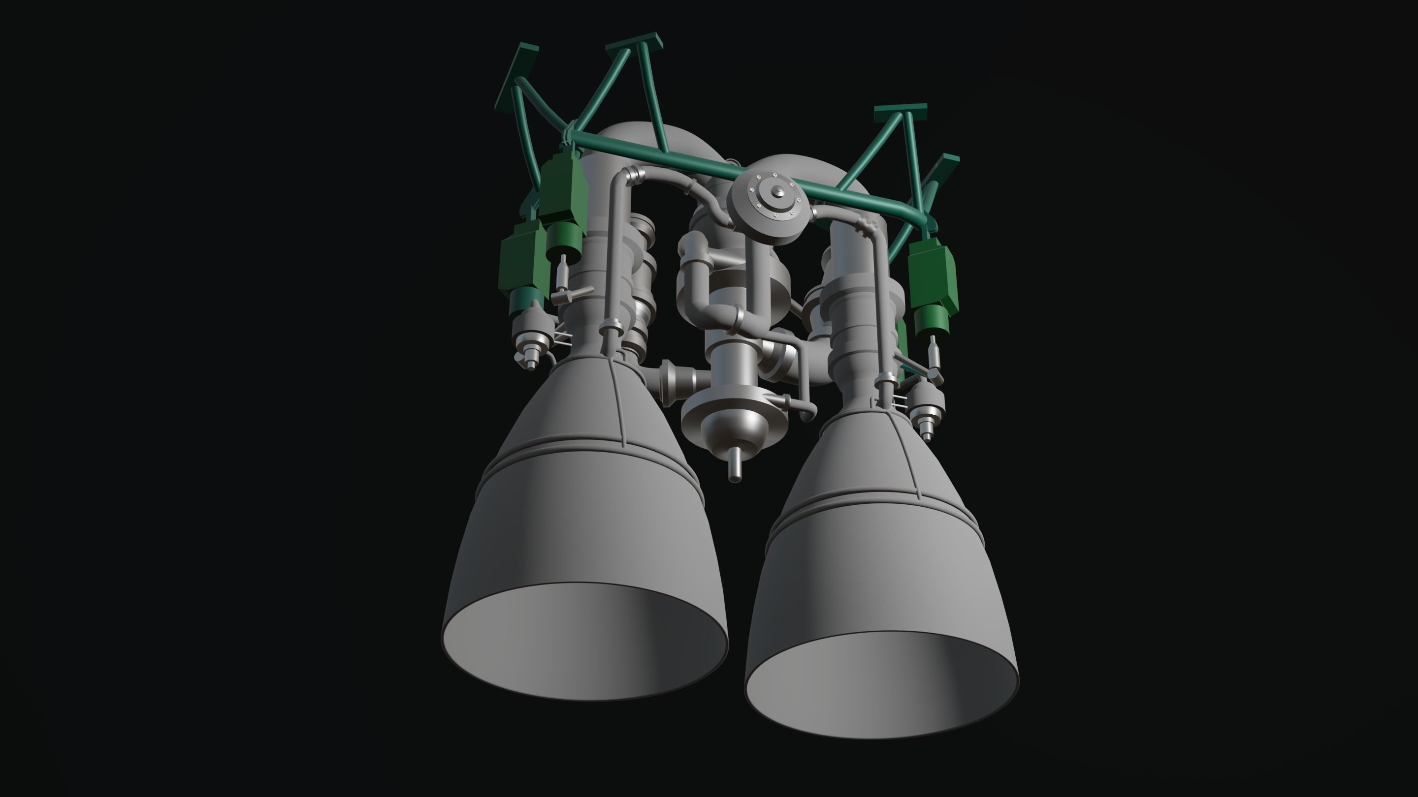 RD-180 Rocket Engine 3D model_2