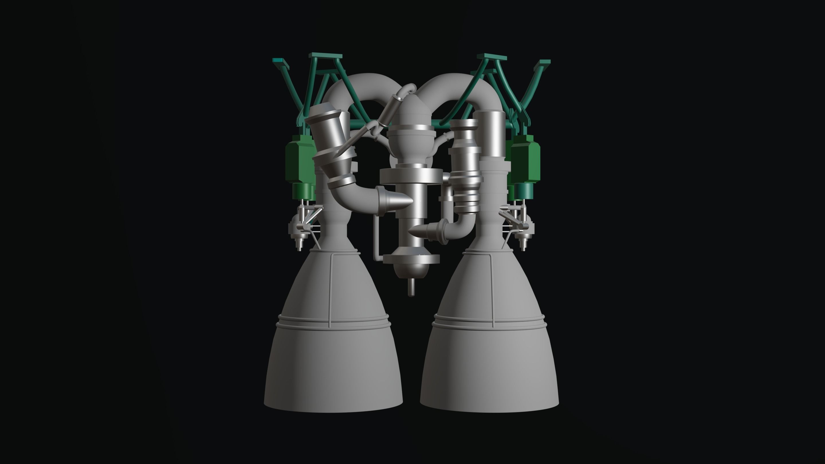 RD-180 Rocket Engine 3D model_4