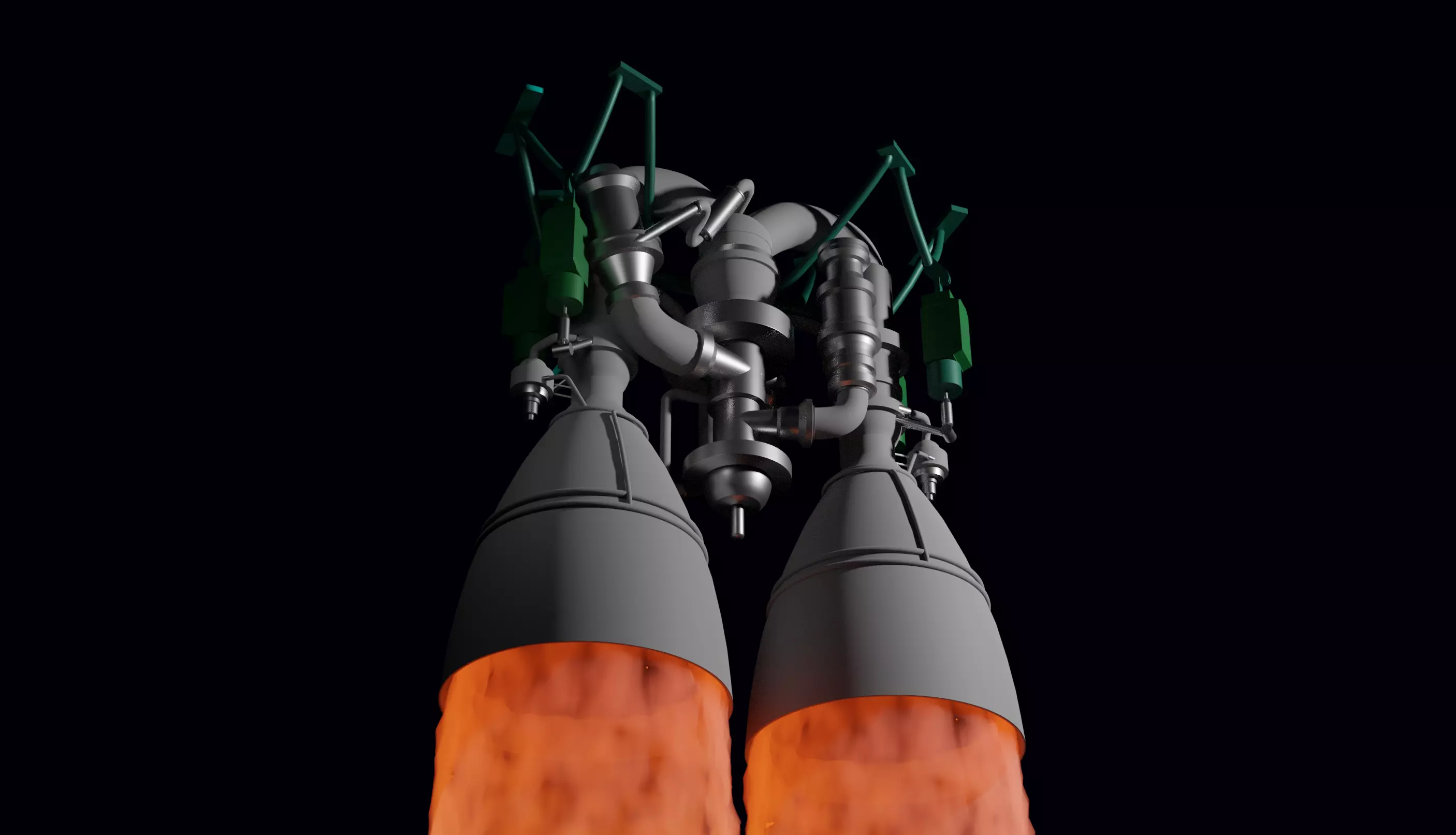 RD-180 Rocket Engine 3D model_0