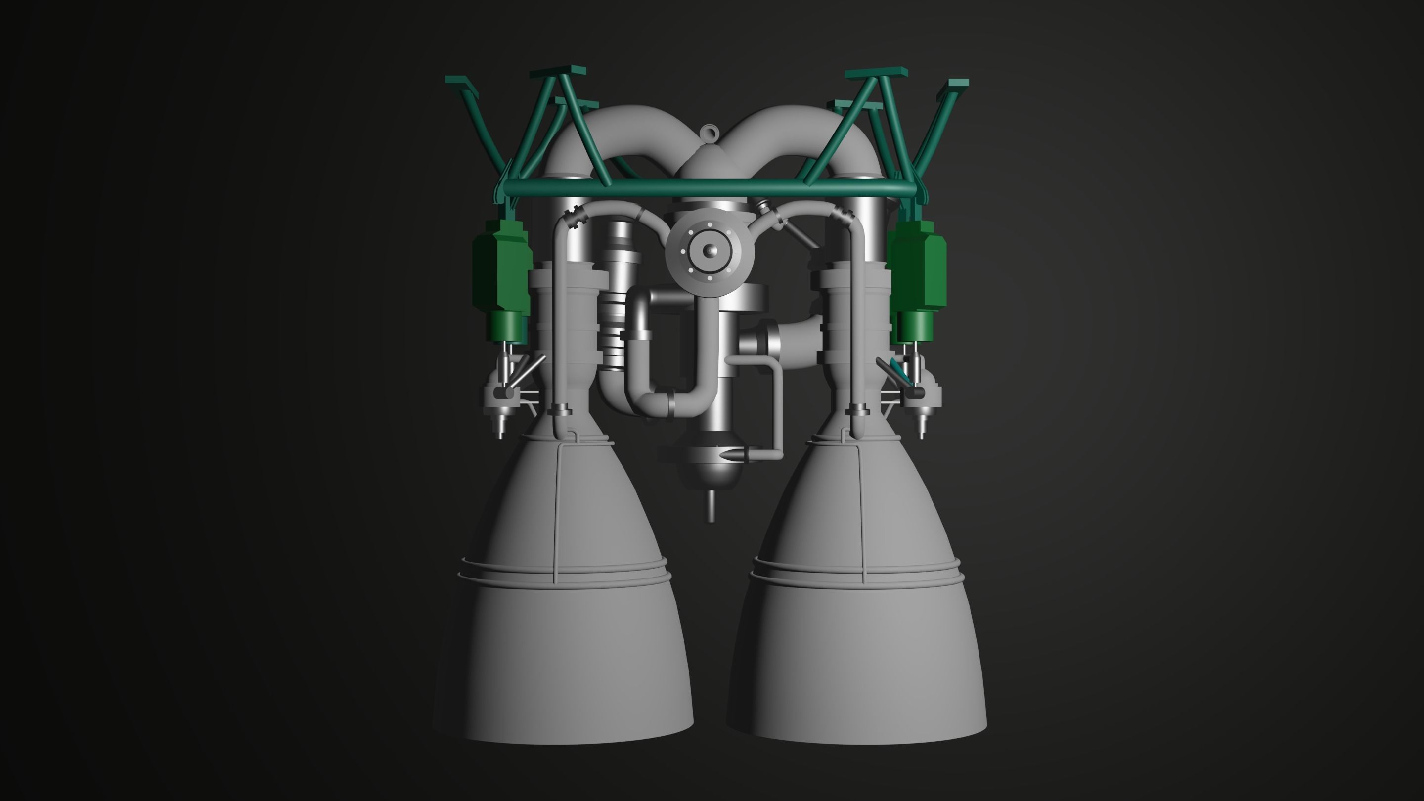 RD-180 Rocket Engine 3D model_3