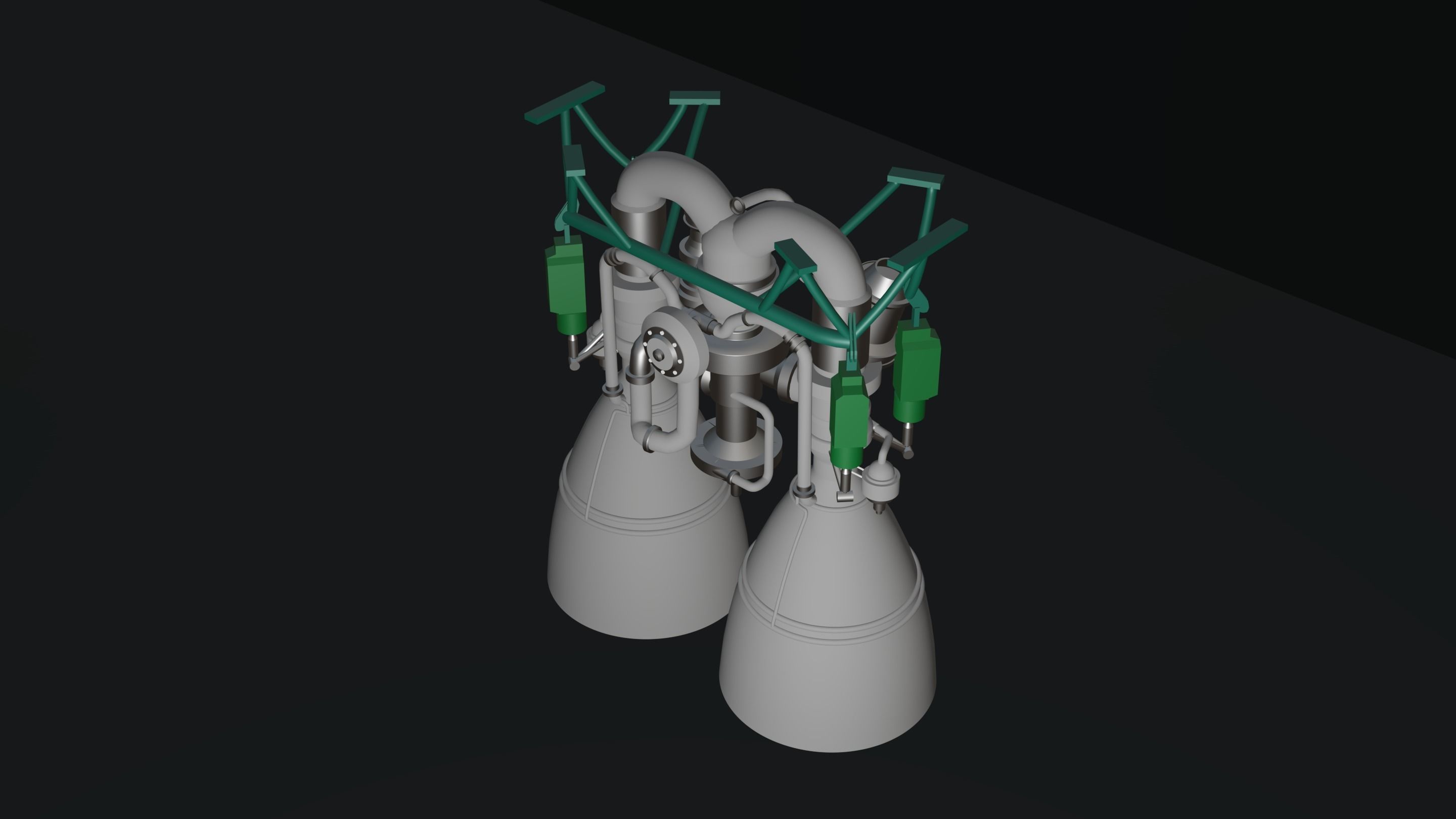 RD-180 Rocket Engine 3D model_5