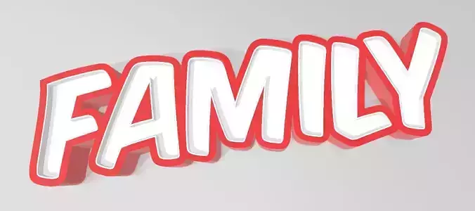 NAMELED FAMILY - LED LAMP WITH NAME 3D print model
