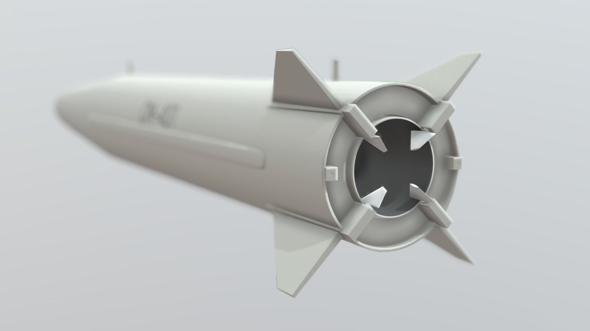 CM-401 Chinese Anti-Ship Ballistic Missile Low-poly 3D model_4