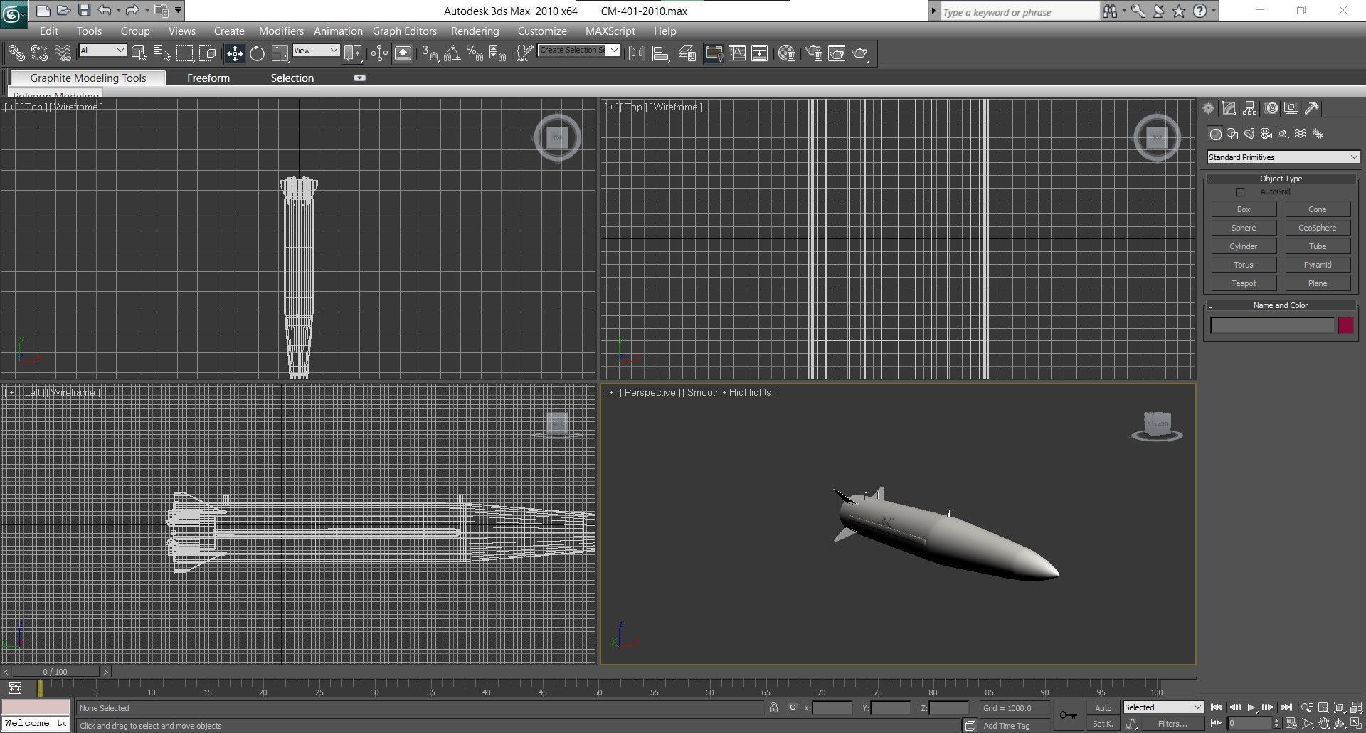 CM-401 Chinese Anti-Ship Ballistic Missile Low-poly 3D model_17