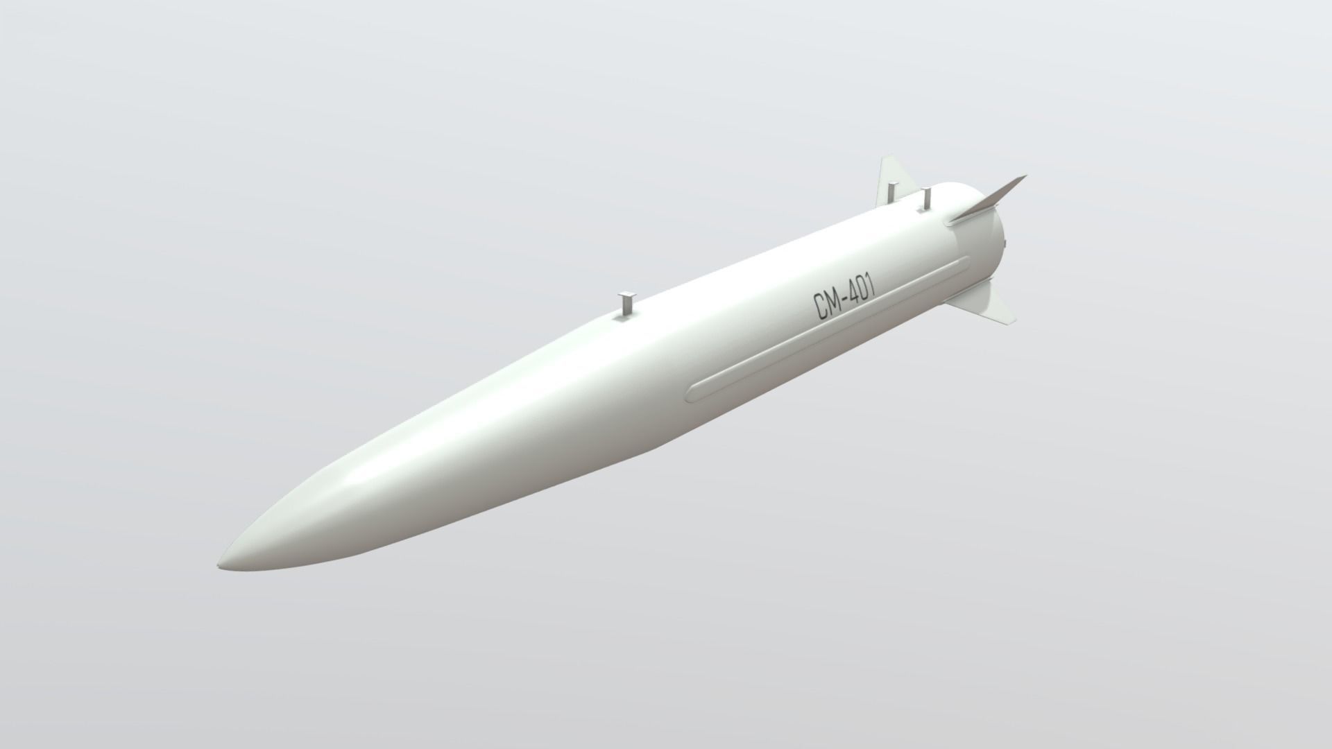 CM-401 Chinese Anti-Ship Ballistic Missile Low-poly 3D model_1