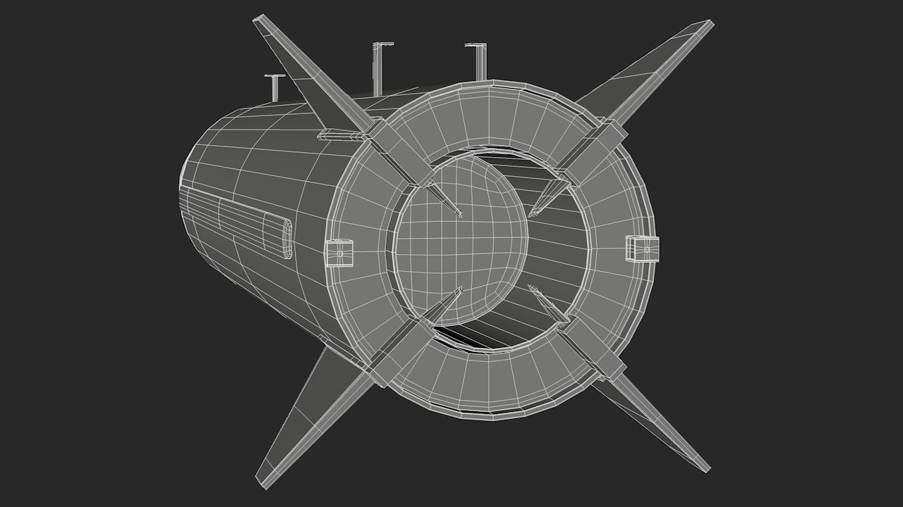 CM-401 Chinese Anti-Ship Ballistic Missile Low-poly 3D model_12