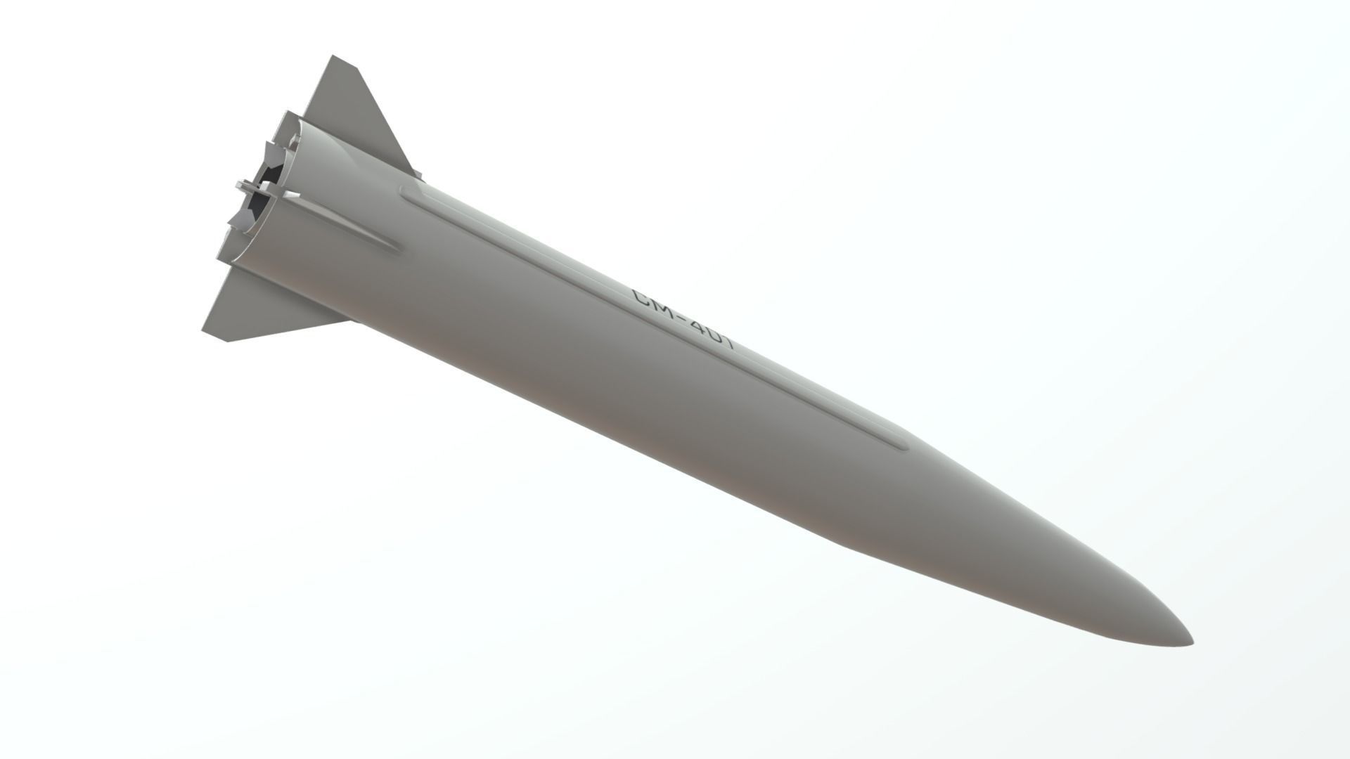 CM-401 Chinese Anti-Ship Ballistic Missile Low-poly 3D model_6