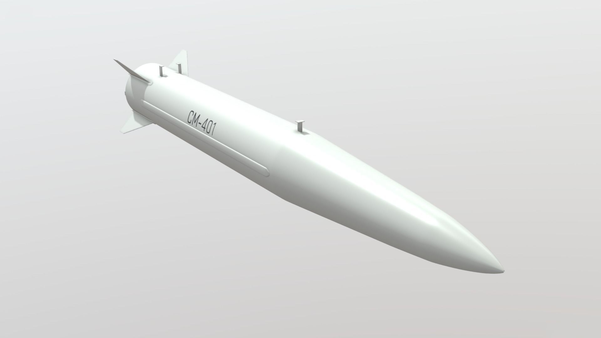 CM-401 Chinese Anti-Ship Ballistic Missile Low-poly 3D model_5