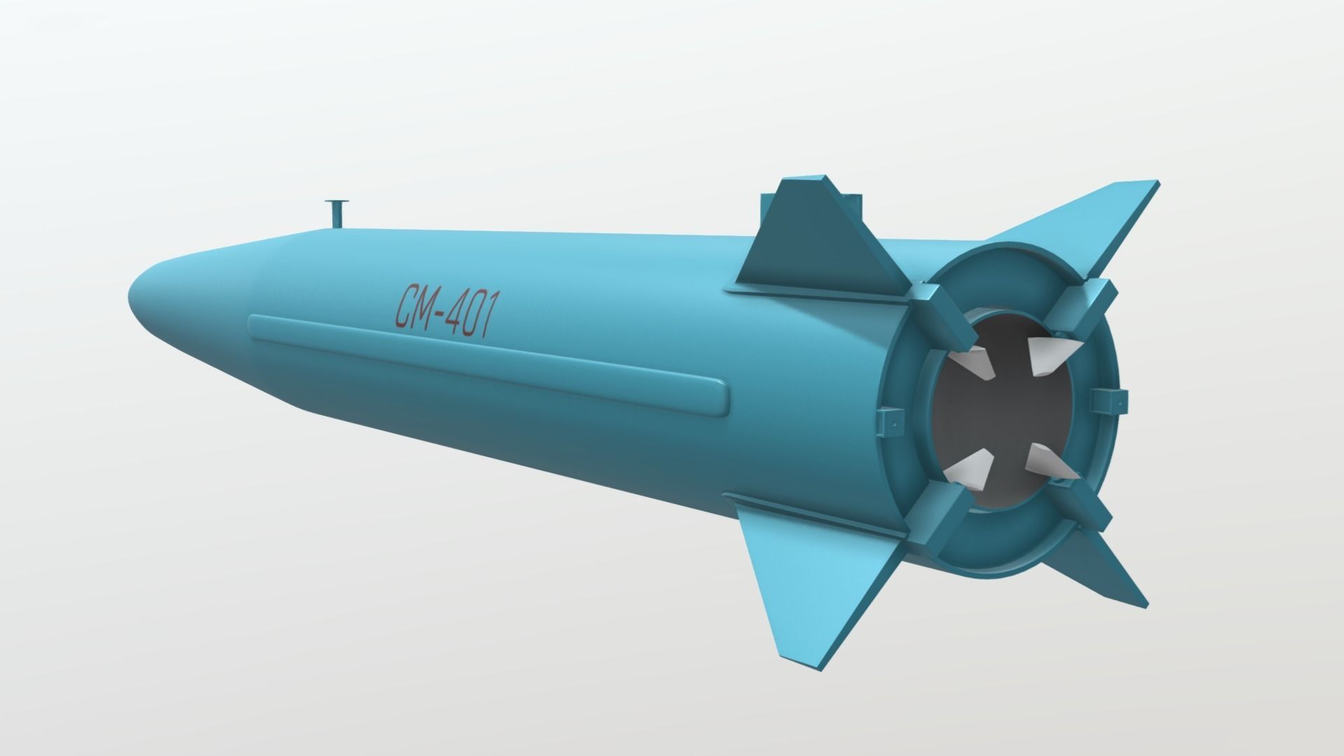 CM-401 Chinese Anti-Ship Ballistic Missile Low-poly 3D model_8